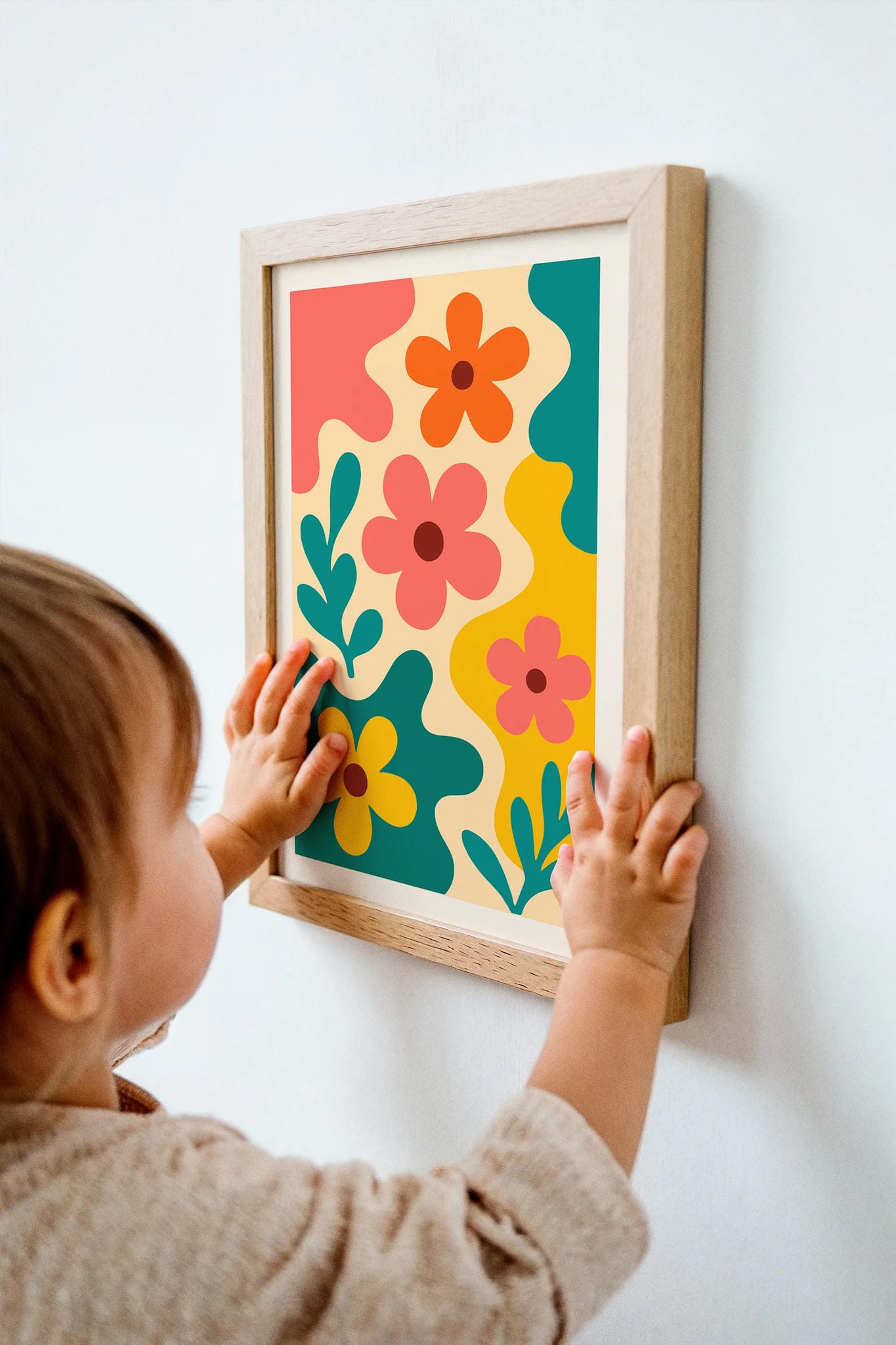 Colorful Flowers Wall Art – Bright Floral Print