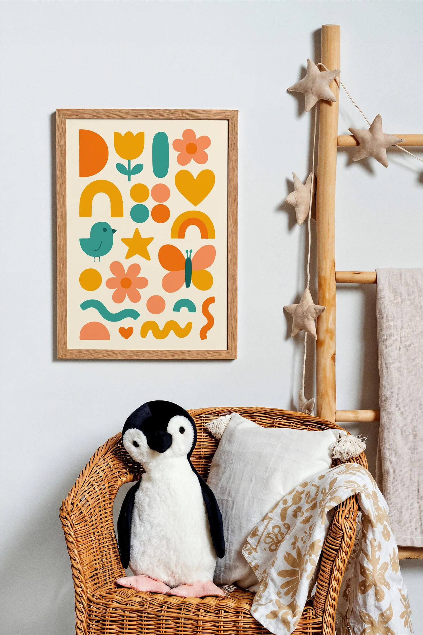Colorful Shapes Poster – Kids Room Wall Art