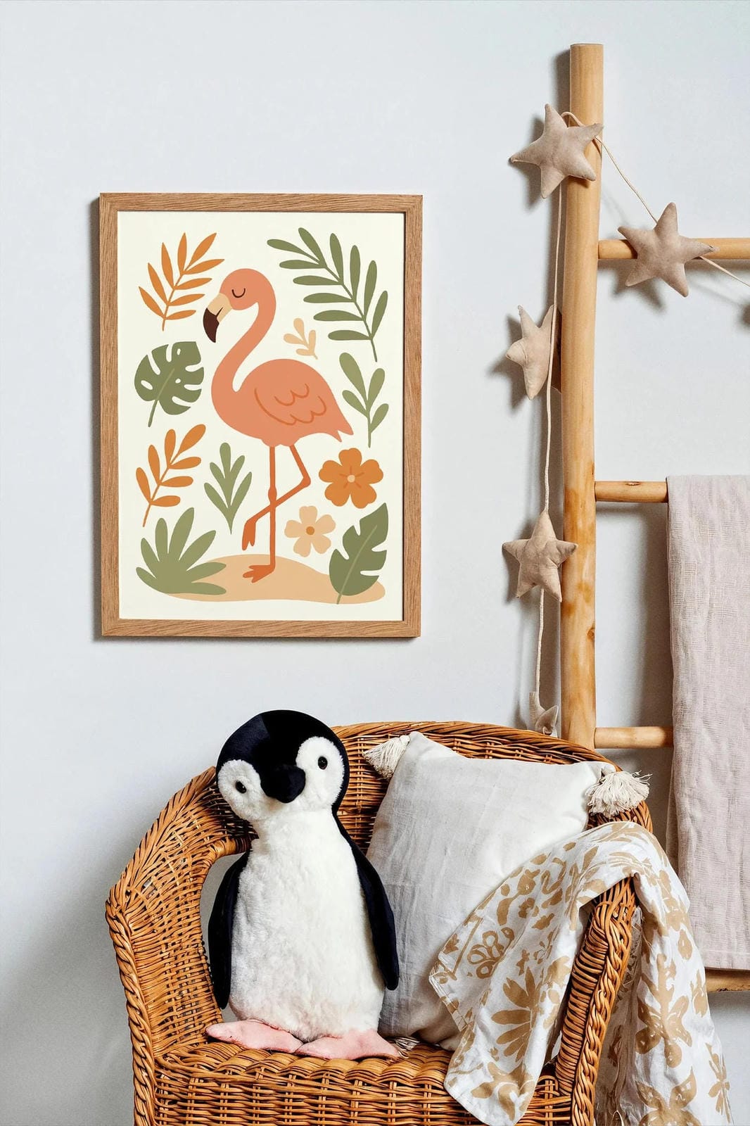Safari Flamingo Print – Kids Room Wall Art