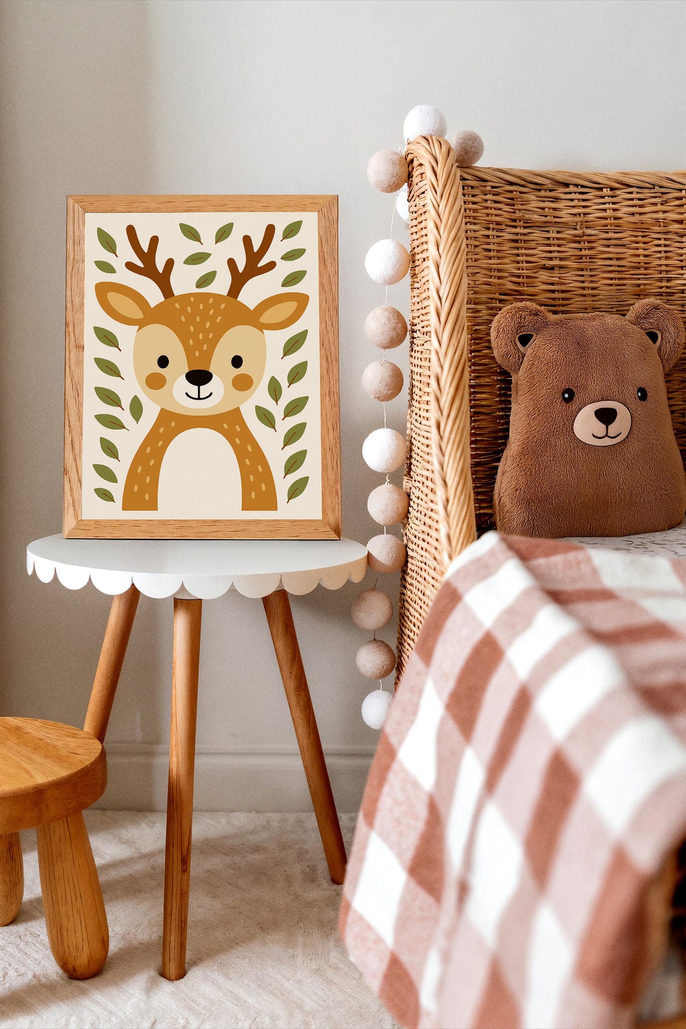 Woodland Nursery Decor – Cute Deer Poster