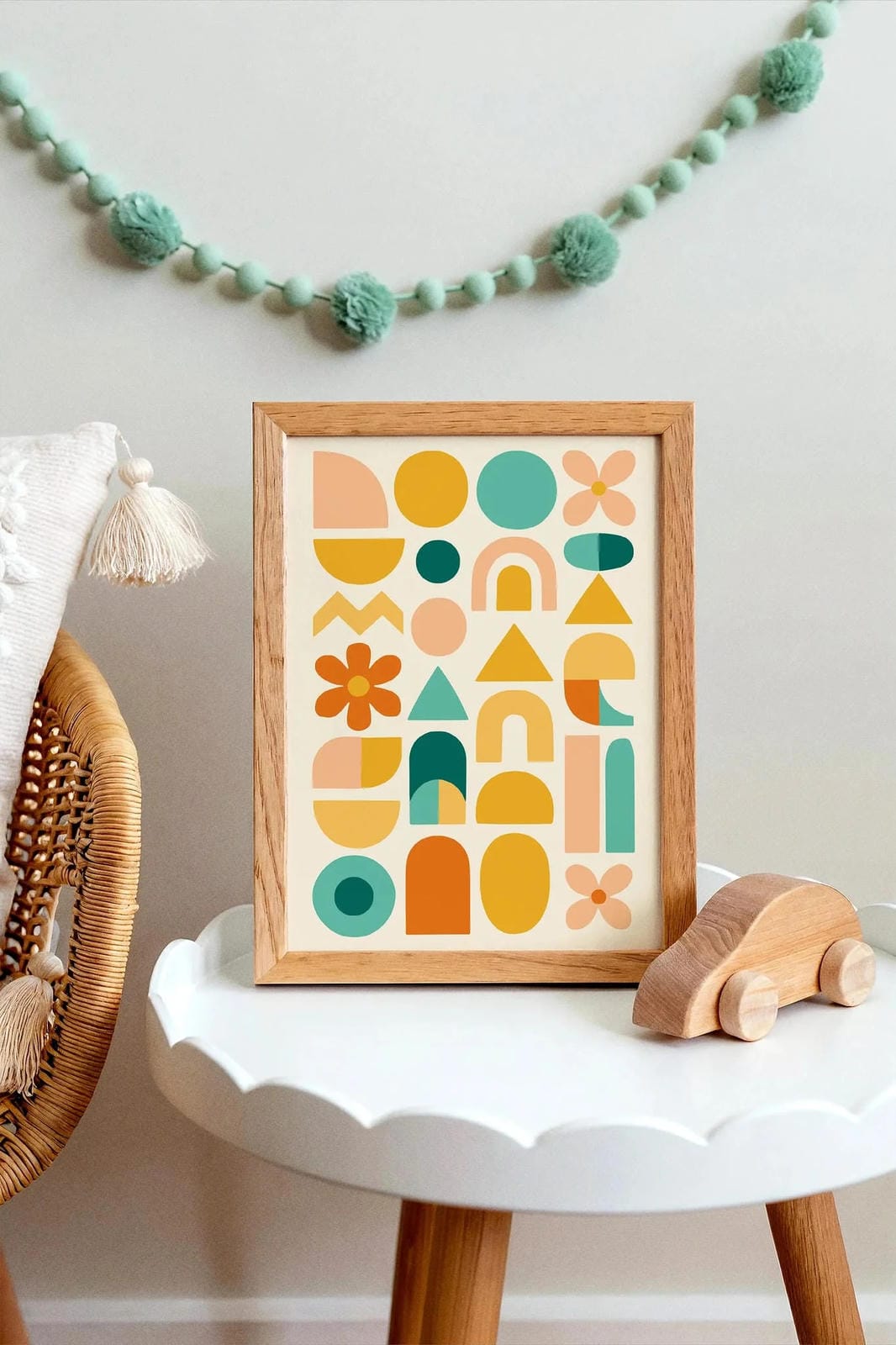 Summer Vibes Abstract Art – Colorful Kids Room Print