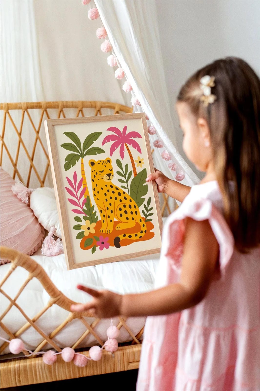 Cute Cheetah Jungle Poster – Safari Nursery Animal Wall Art