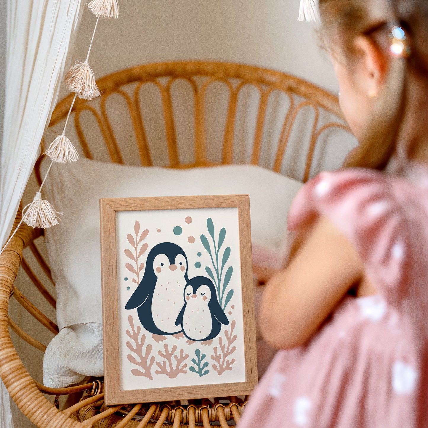 Cute Penguins Poster - Kids Room Wall Art Decor