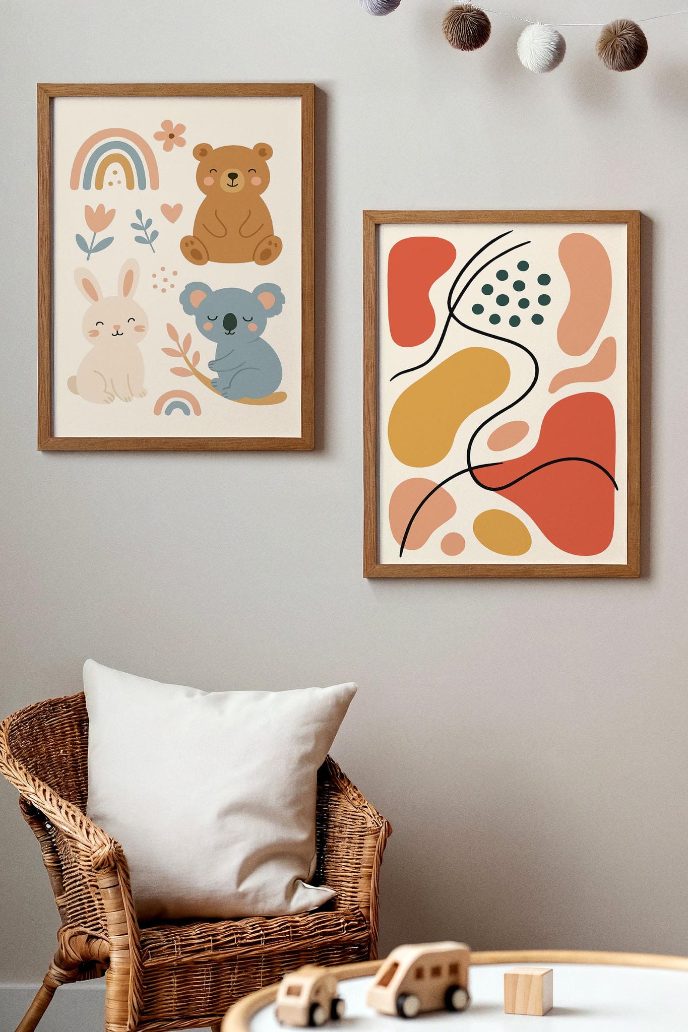 Liquid Shapes Art Print – Playful Abstract Kids Decor