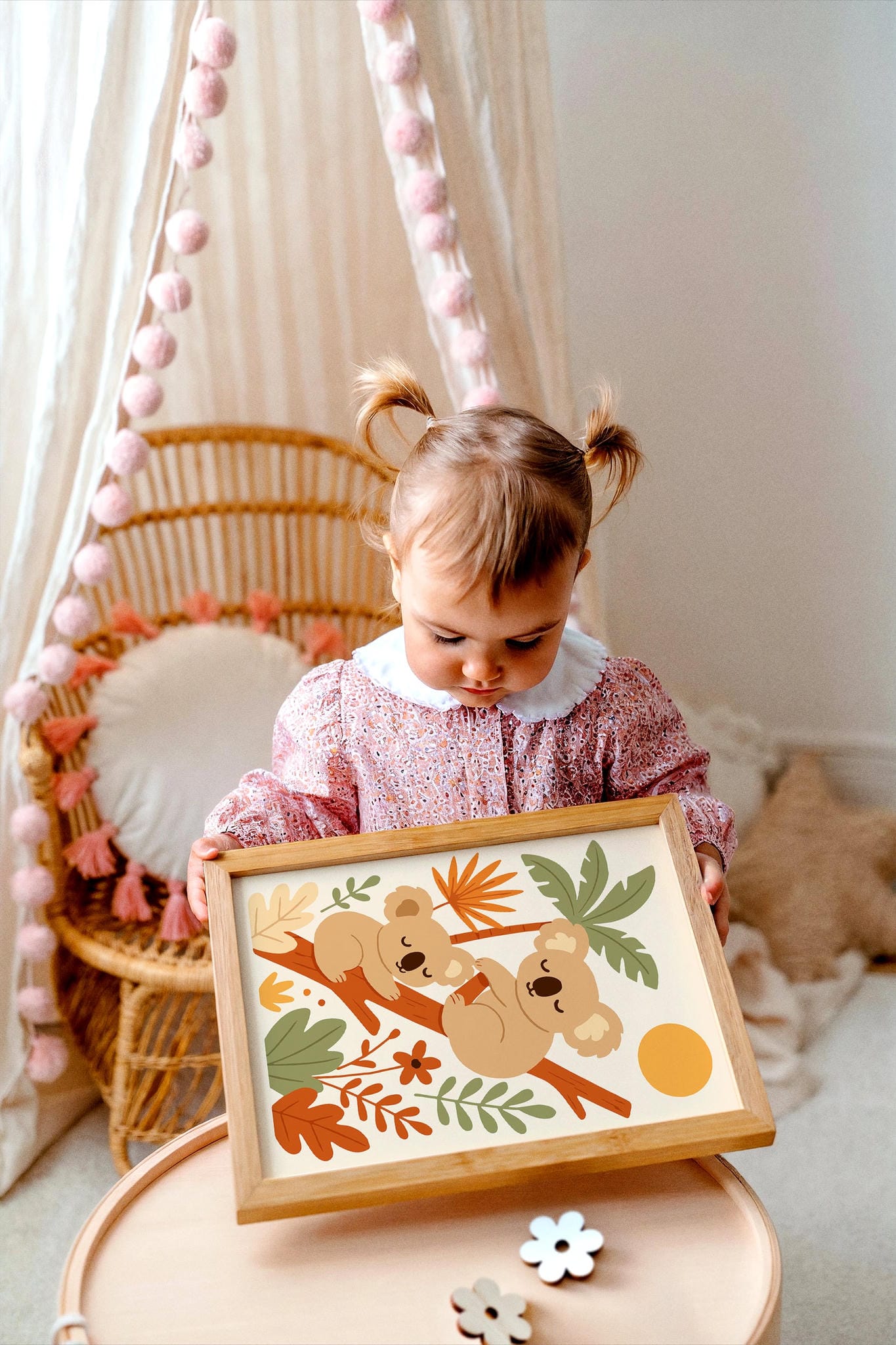 Koala Bear Poster – Woodland Kids Room Decor