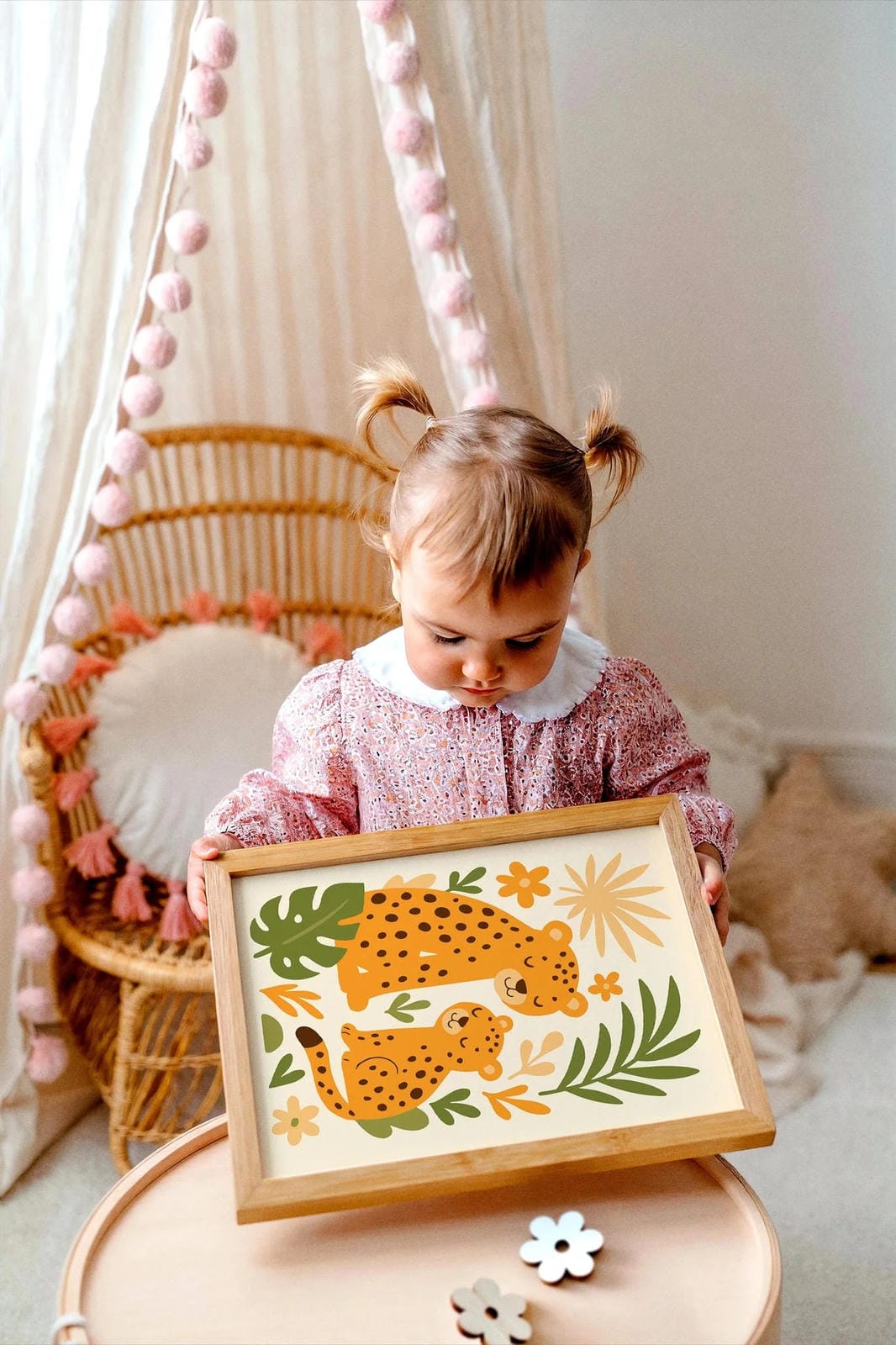 Cheetah Family Wall Art – Jungle Nature Print