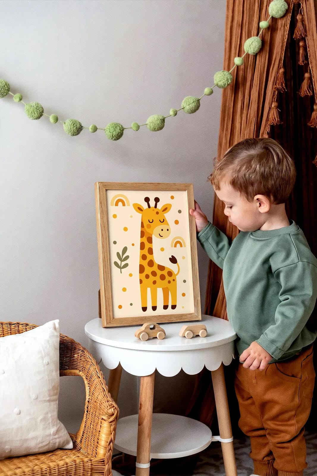 Cute Giraffe Wall Art – Safari Animal Print