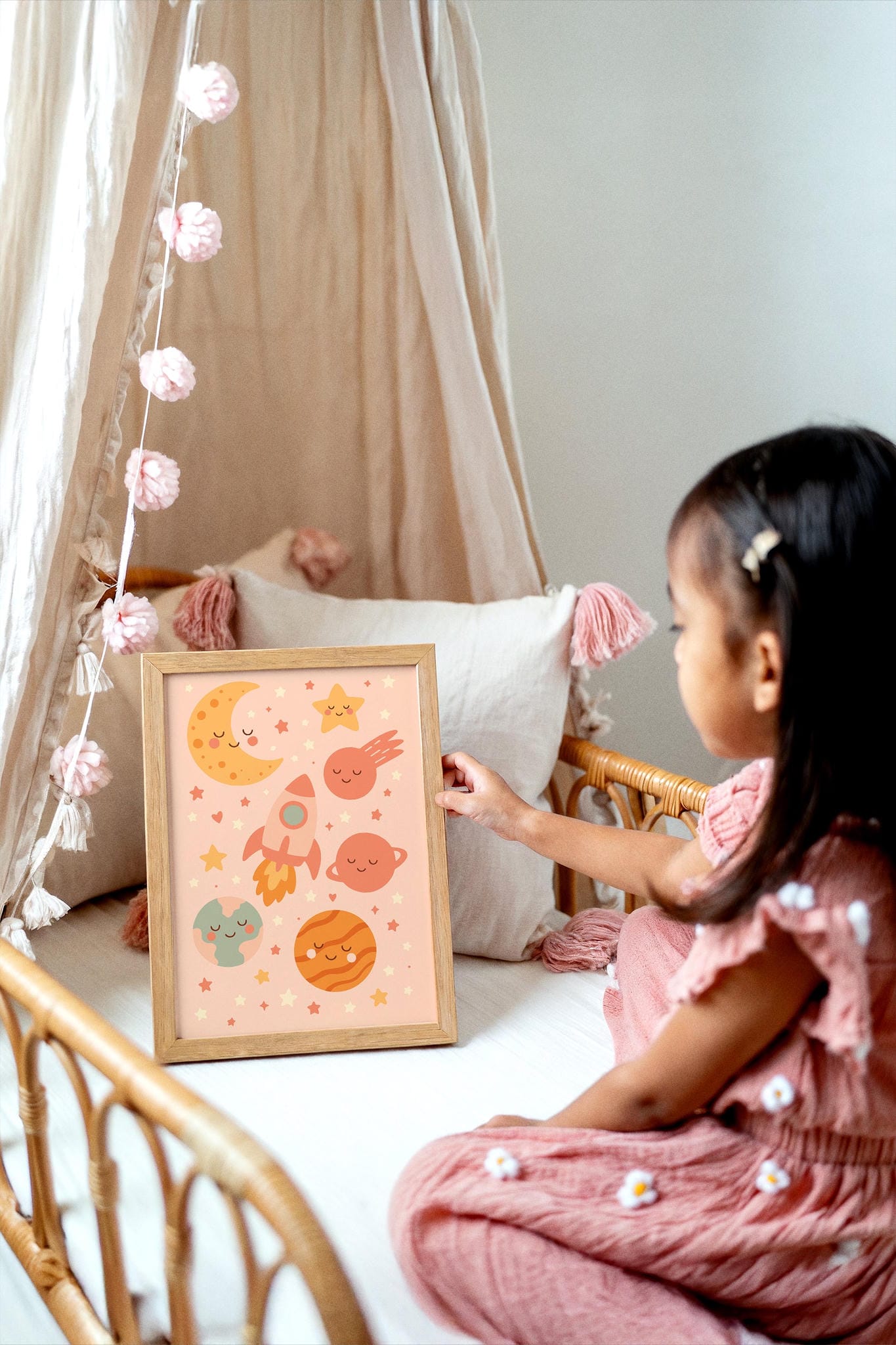 Cute Cosmos Art Print – Space Illustration