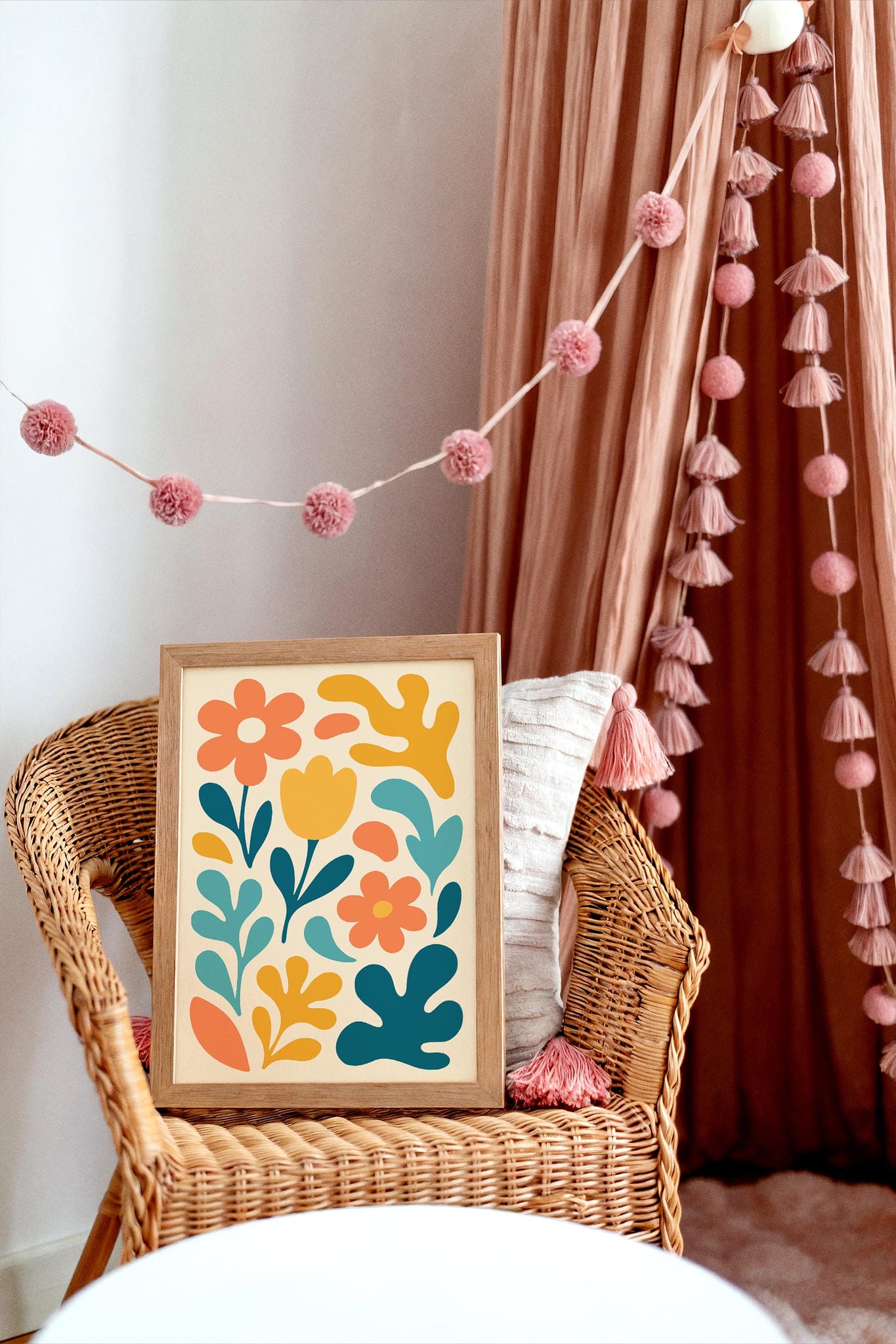 Abstract Liquid Flowers Poster – Modern Botanical Wall Art