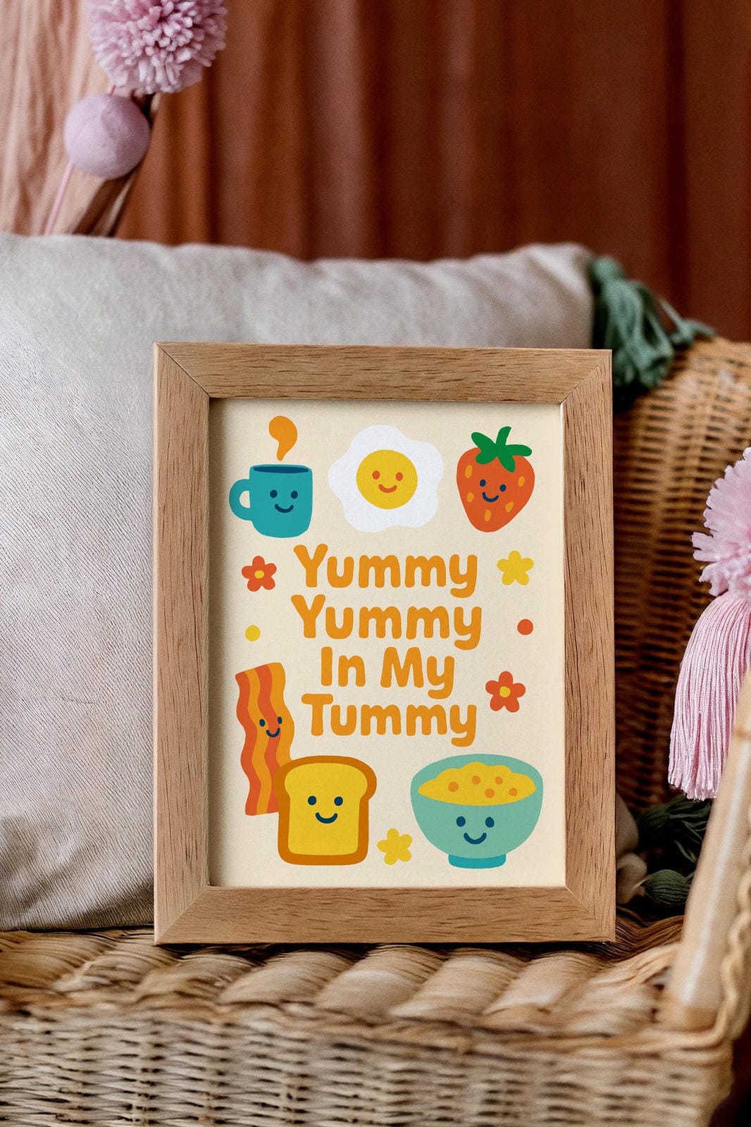 Yummy Yummy in My Tummy – Funny Food Art Print