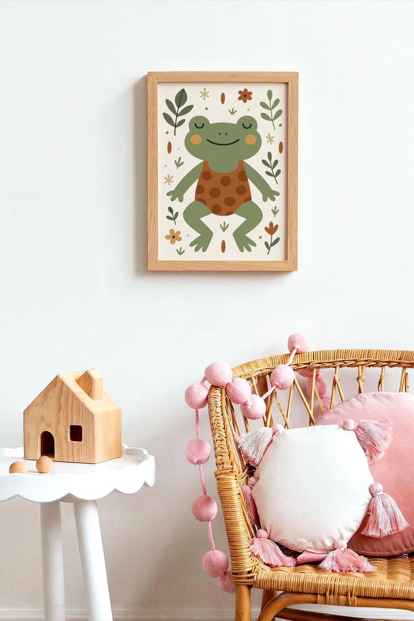 Cute Frog Print - Kids Wall Art