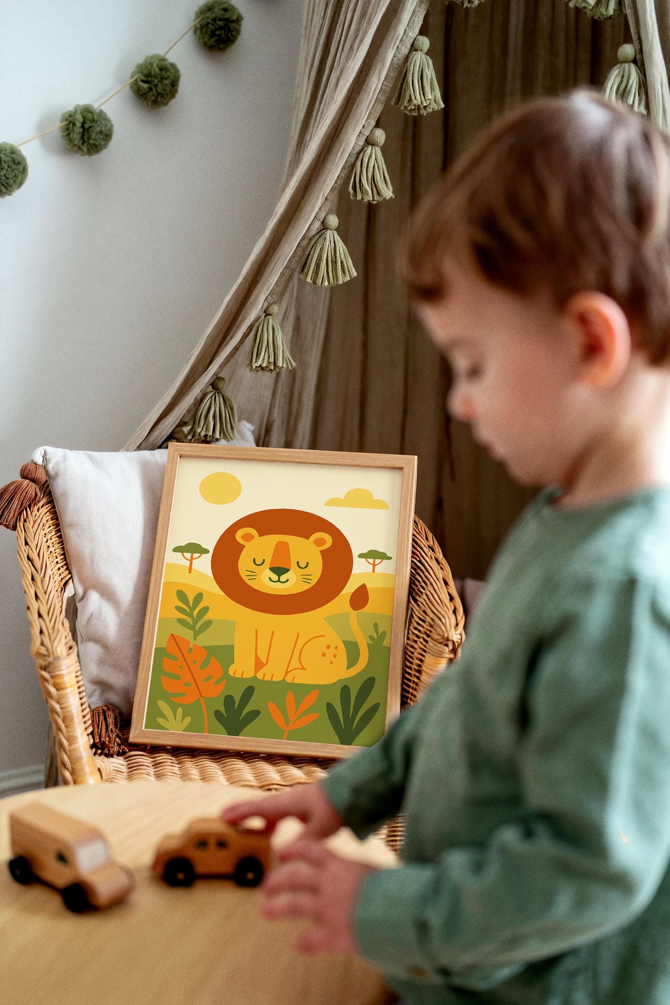 Adorable Safari Lion Wall Art