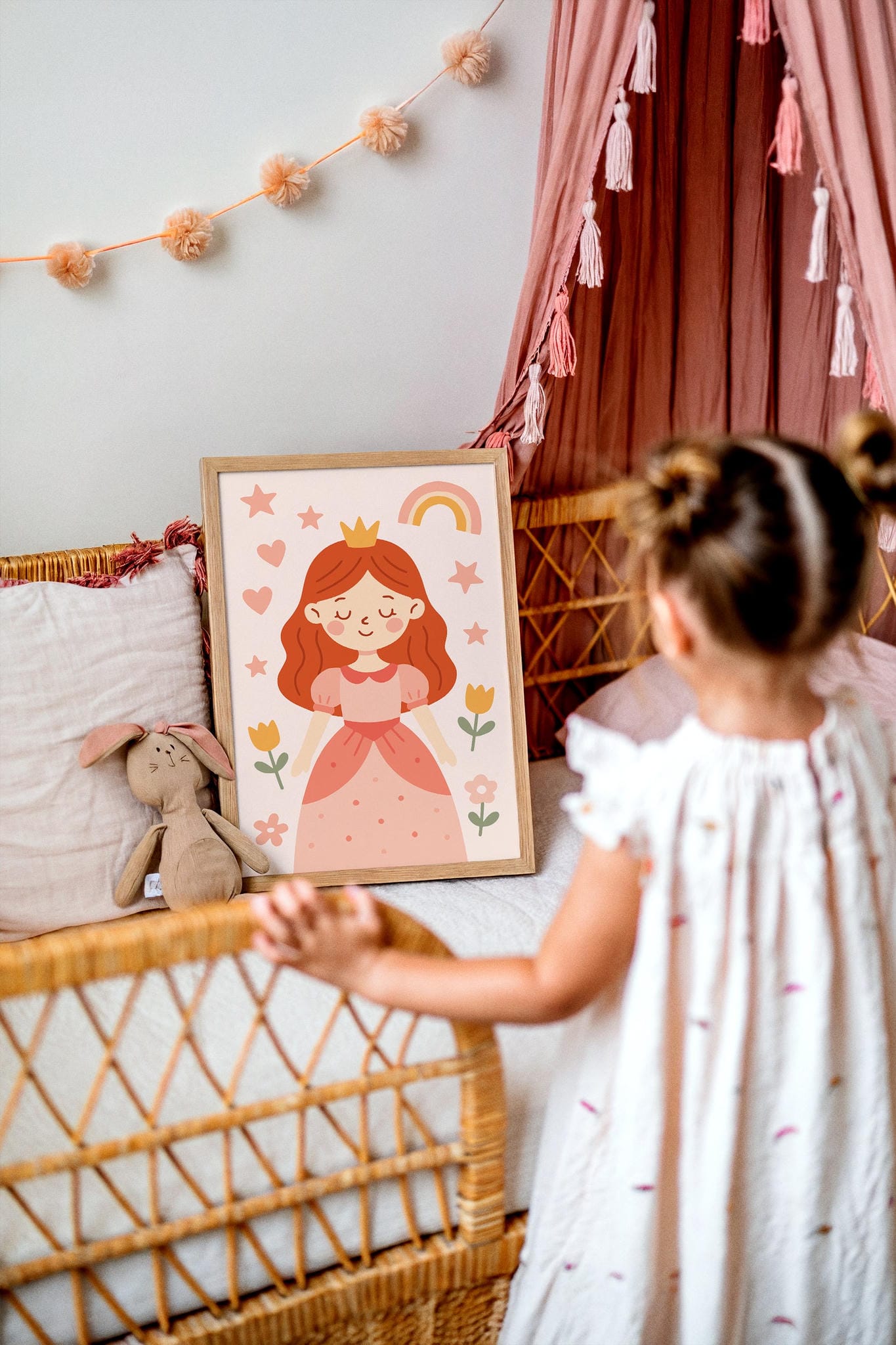 Adorable Redhead Princess Art Print