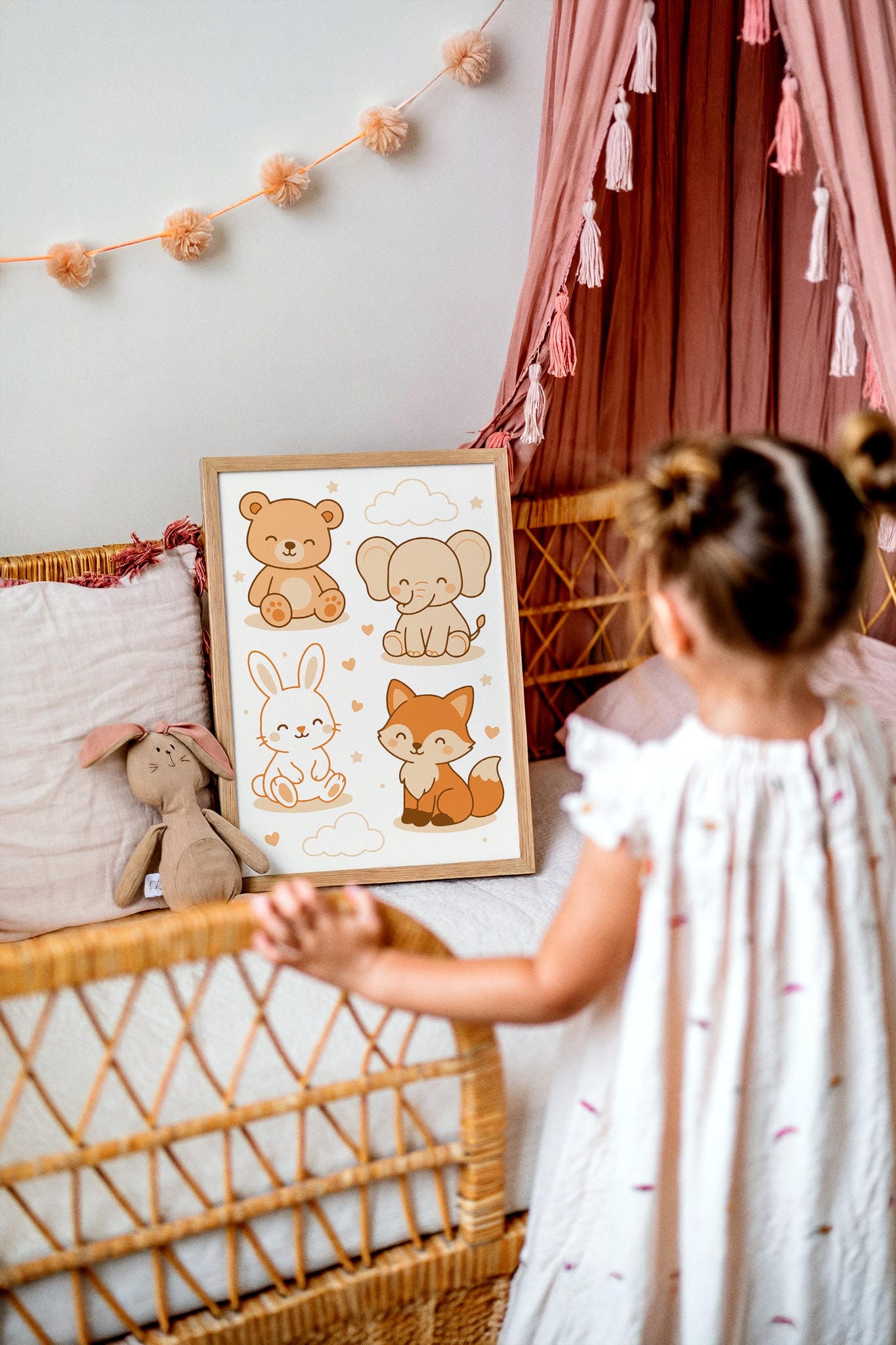 Kids Room Wall Art - Cute Animal Print