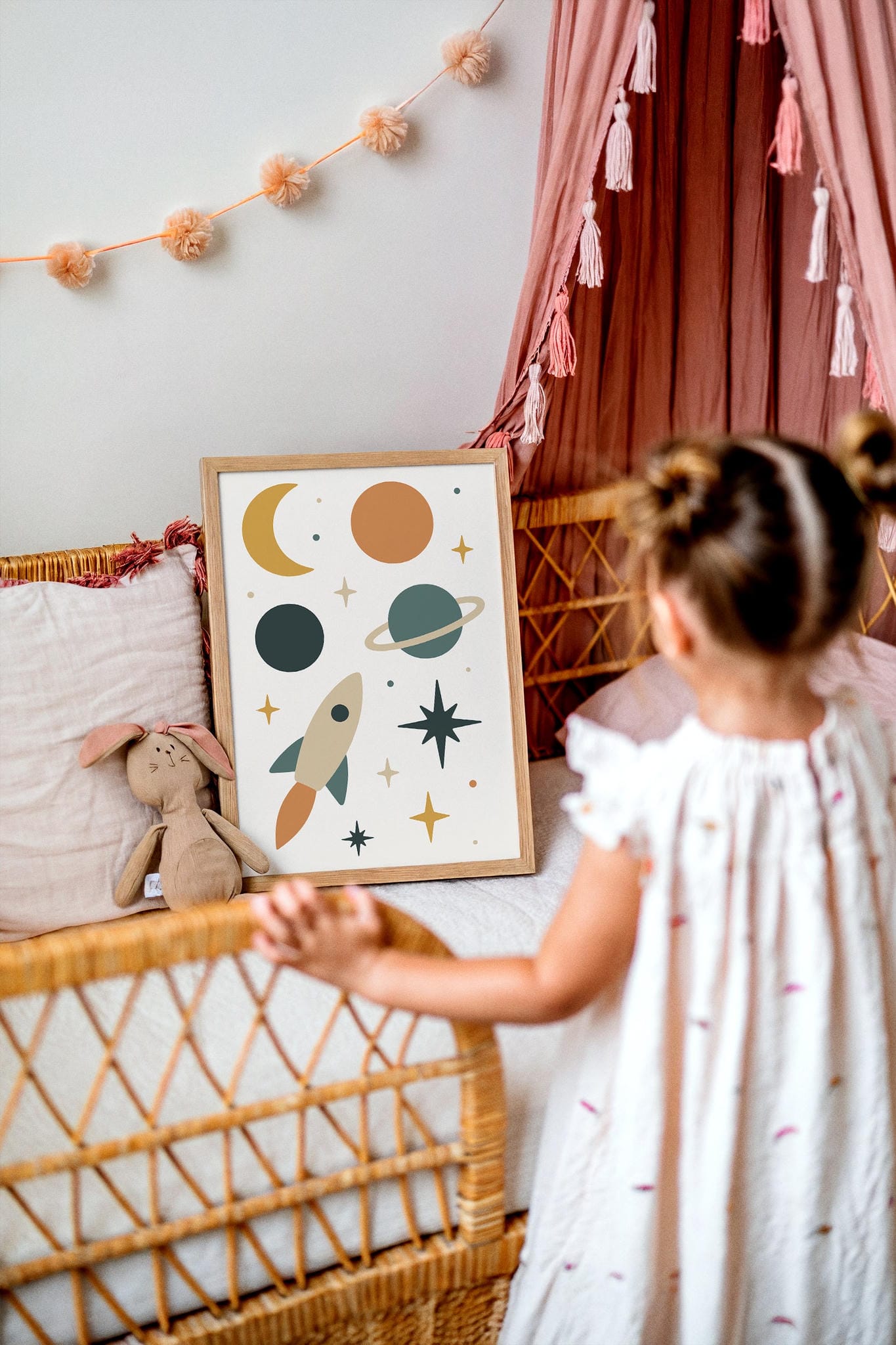 Minimalist Cosmos Wall Art – Boys Room Wall Decor