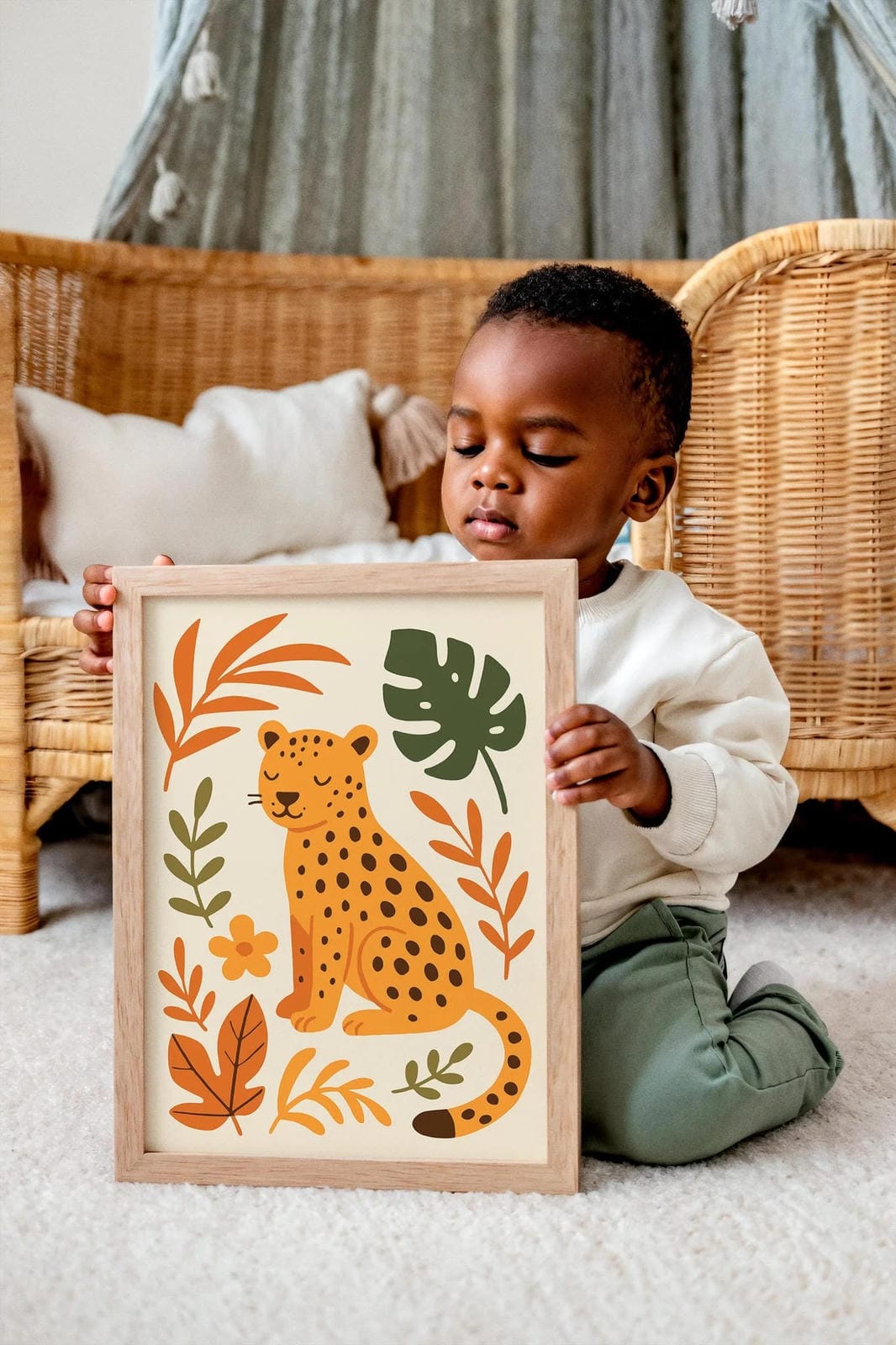 Cute Cheetah in Jungle - Nature-Inspired Art Print