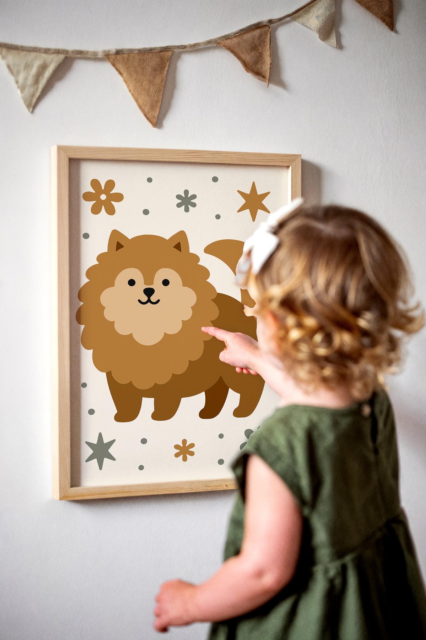 Cute Funny Dog Wall Art Print – Playful Kids Room Decor
