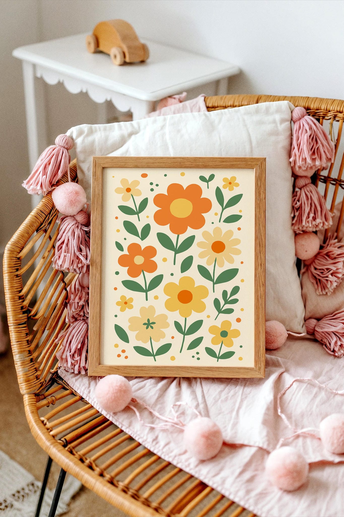 Neutral Cozy Flower Art Print