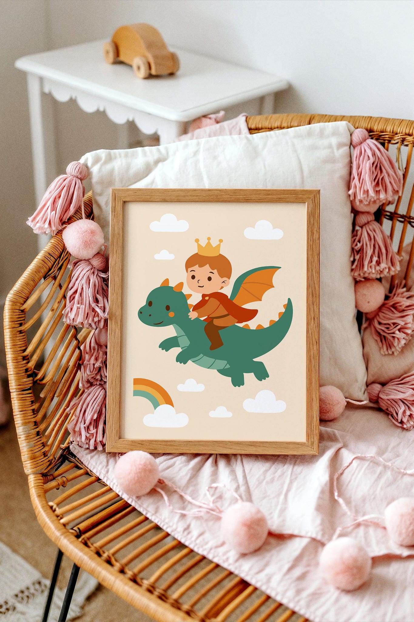 Little Prince Riding Dragon Poster