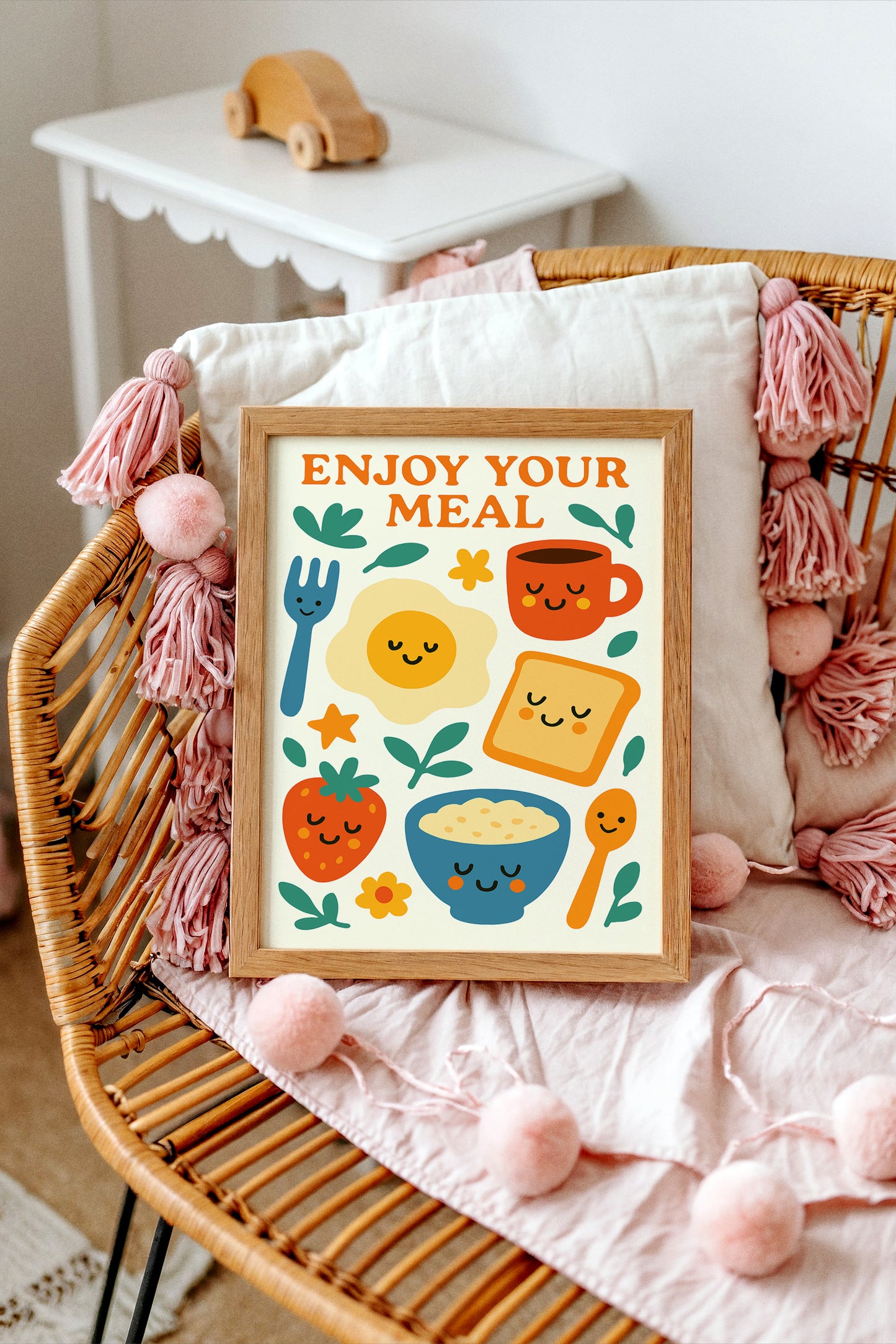 Enjoy Your Meal Poster - Retro Kitchen Wall Art