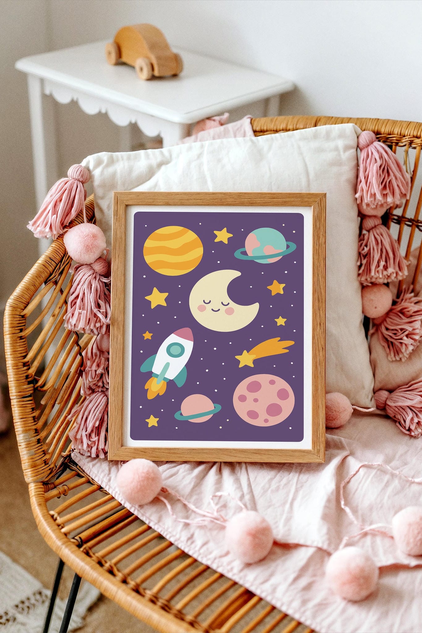 Purple Cosmos Print – Kids Room Decor
