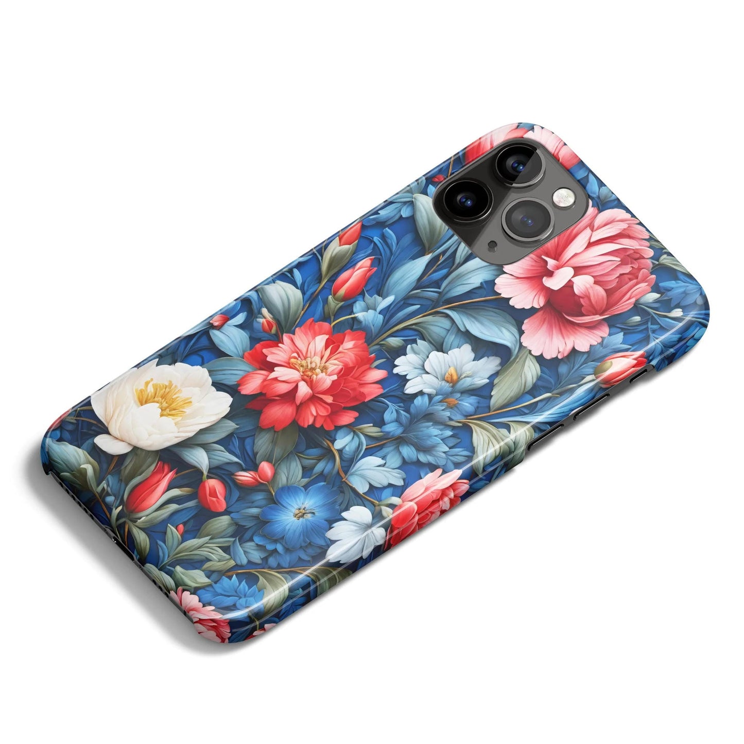 W. Morris Blue Floral iPhone Case