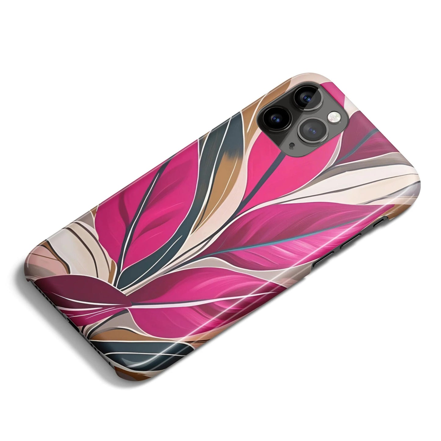 Fuchsia Floral Patterns iPhone Case