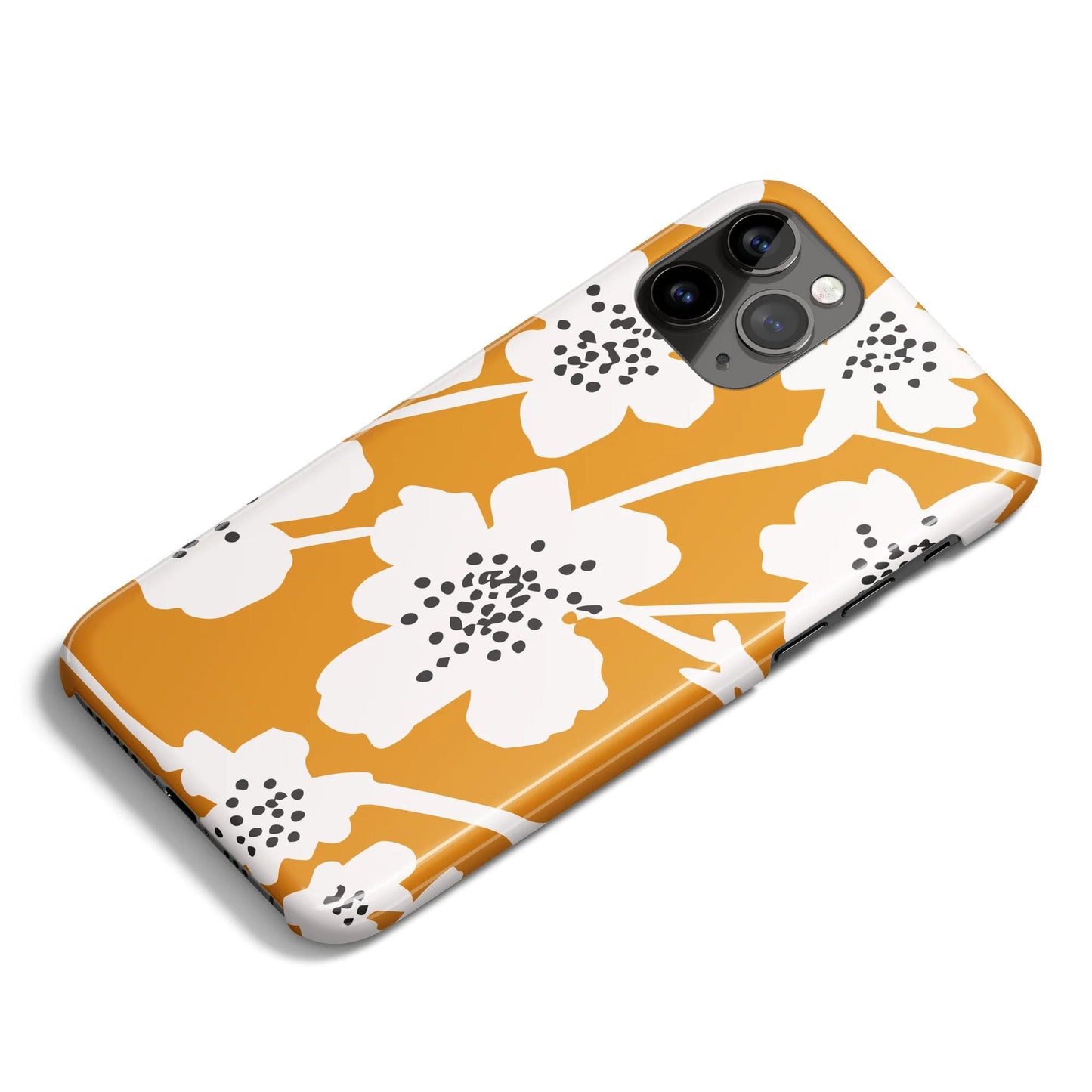 Amber Flowers Retro iPhone Case