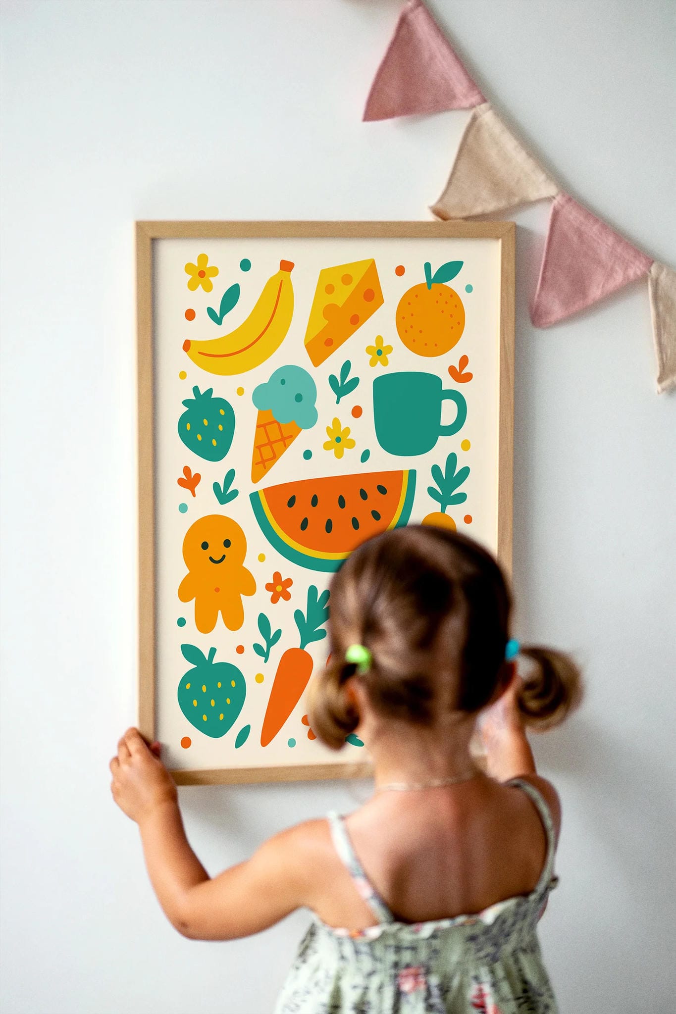 Cute Food Wall Art – Kitchen or Kids Corner Print