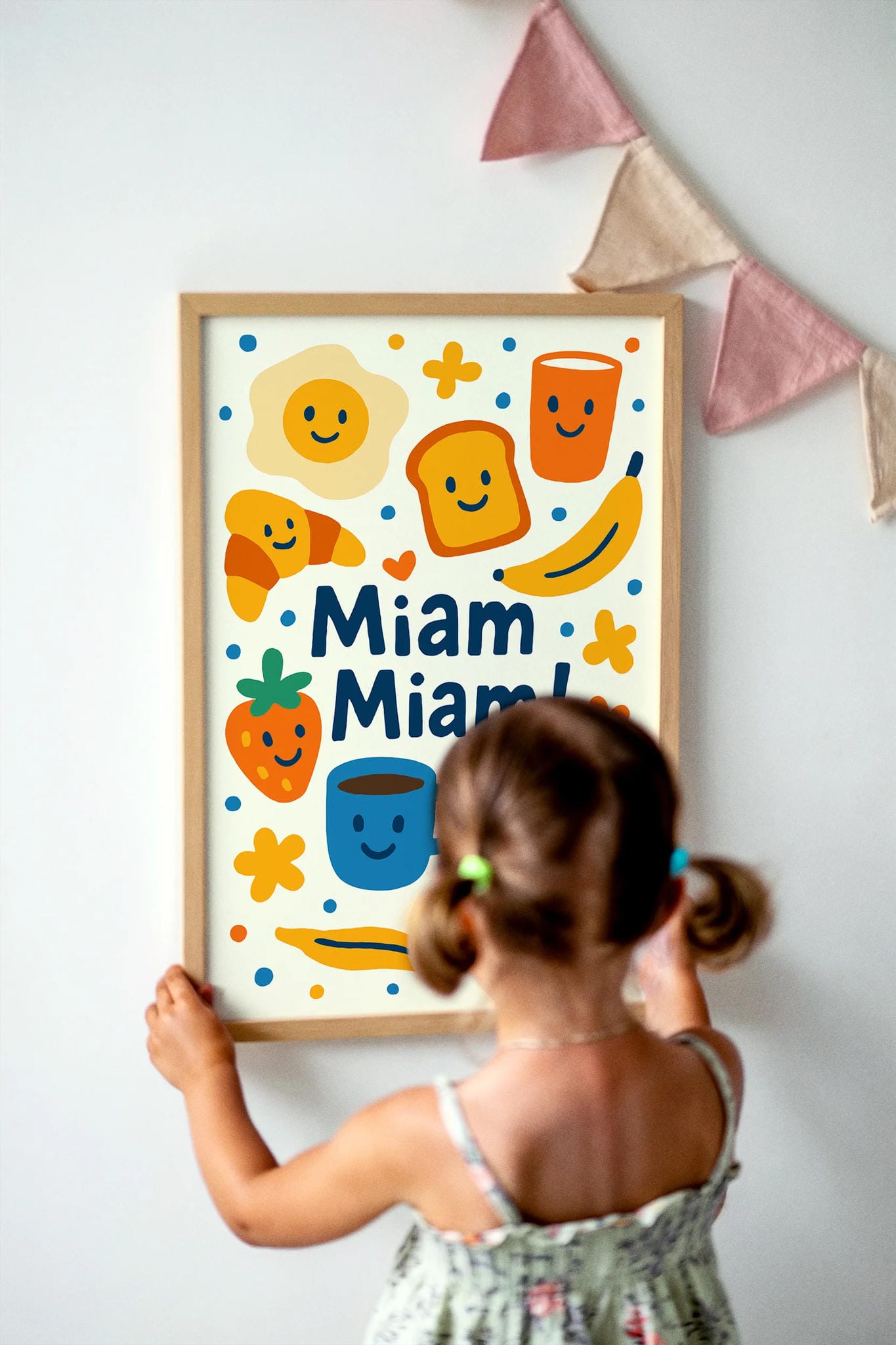 Miam Miam Poster - Colorful Food Art Print