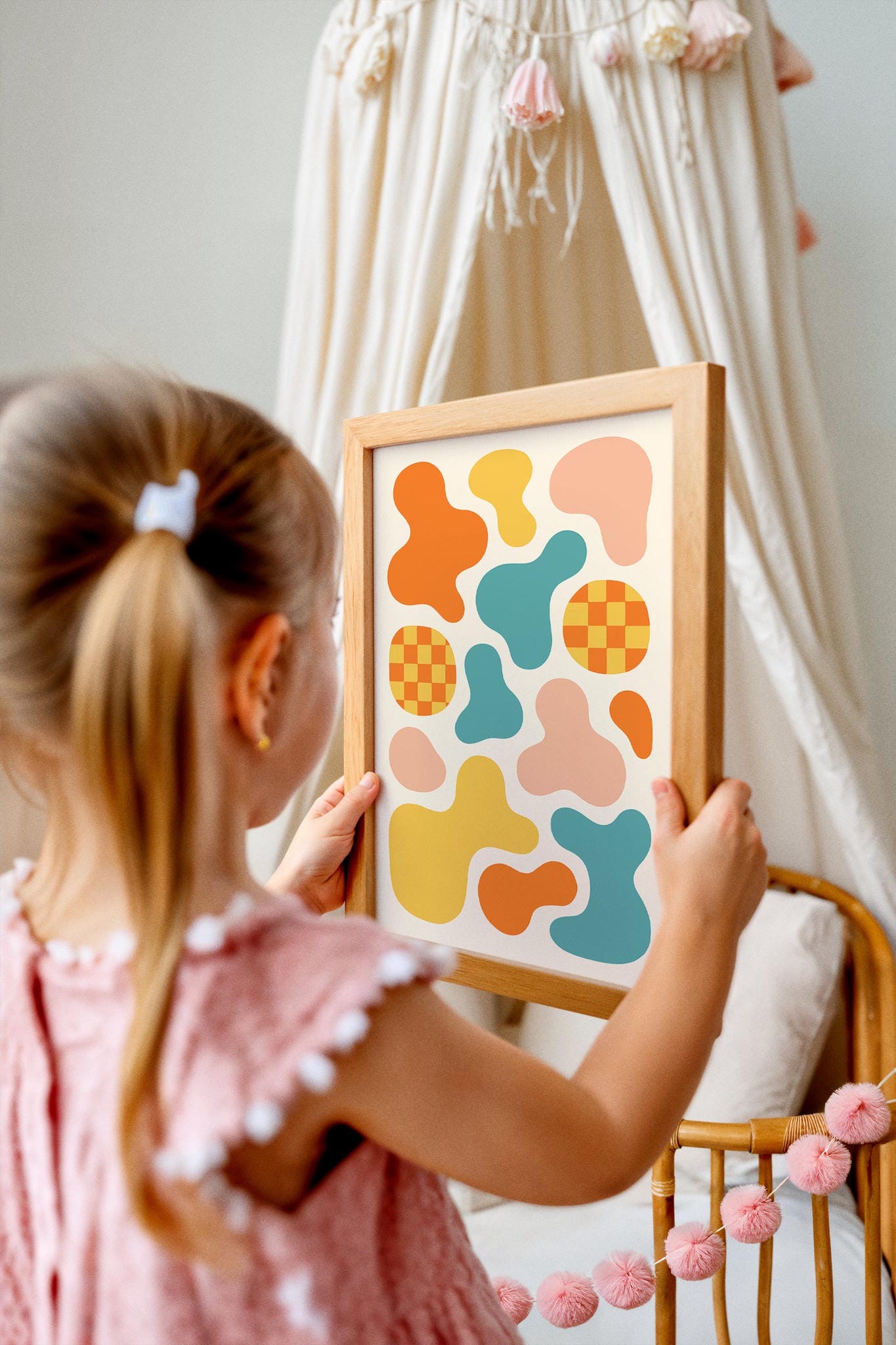 Kids Wall Art – Mid-Century Modern Liquid Shapes