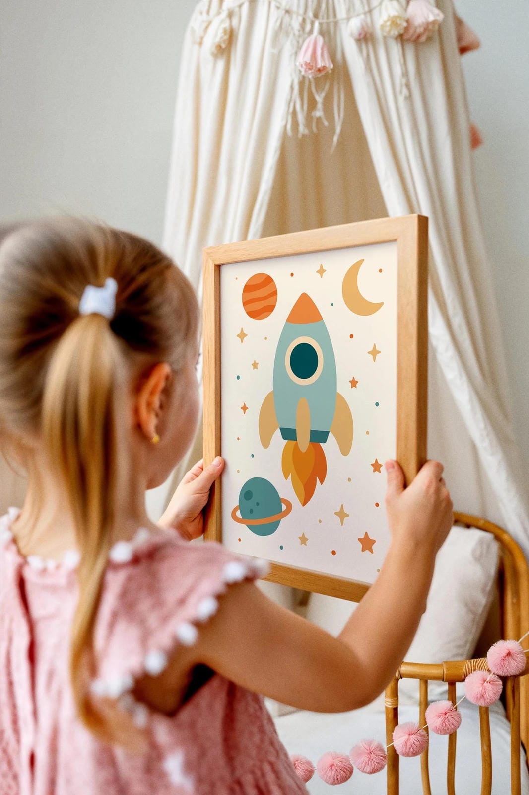 Space Rocket Poster – Cosmic Rocket Wall Art