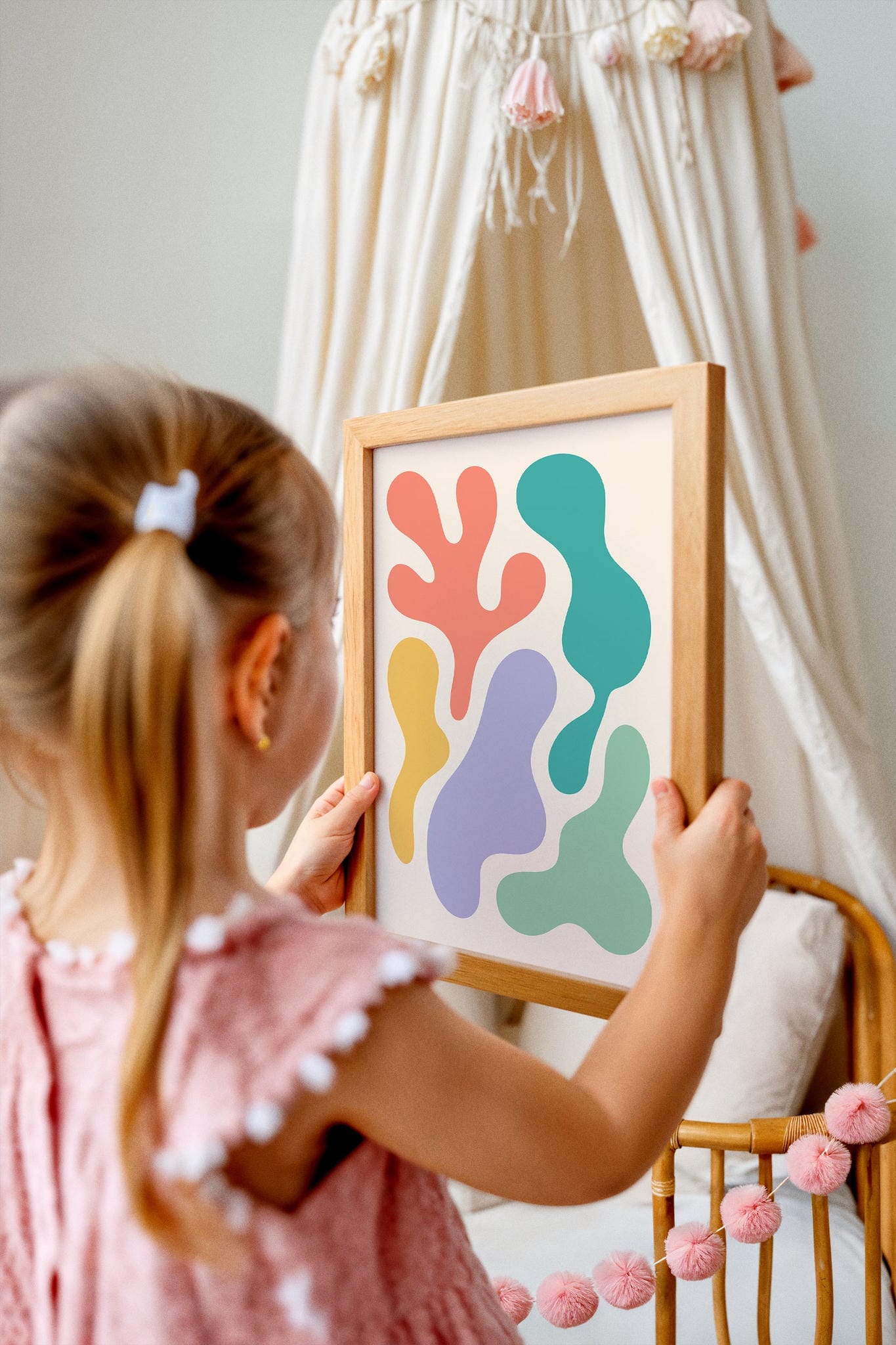 Colorful Abstract Shapes Kids Room Poster