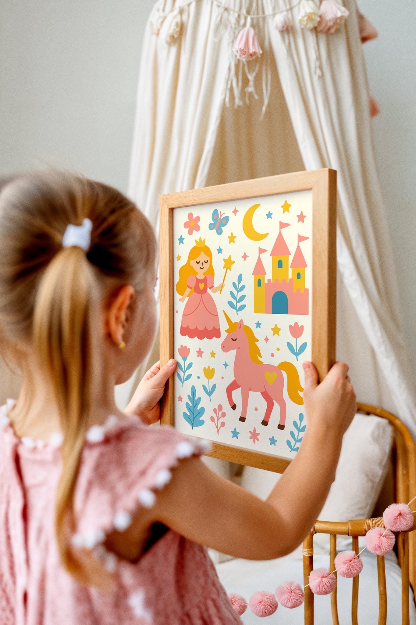 Sweet Princess Poster – Fairy Tale Wall Art for Girls' Room
