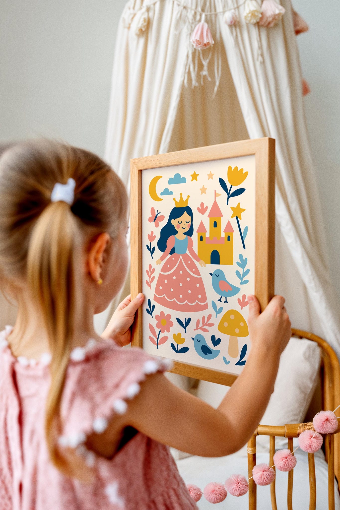 Fairy Tale Princess & Castle Poster – Fantasy Wall Art