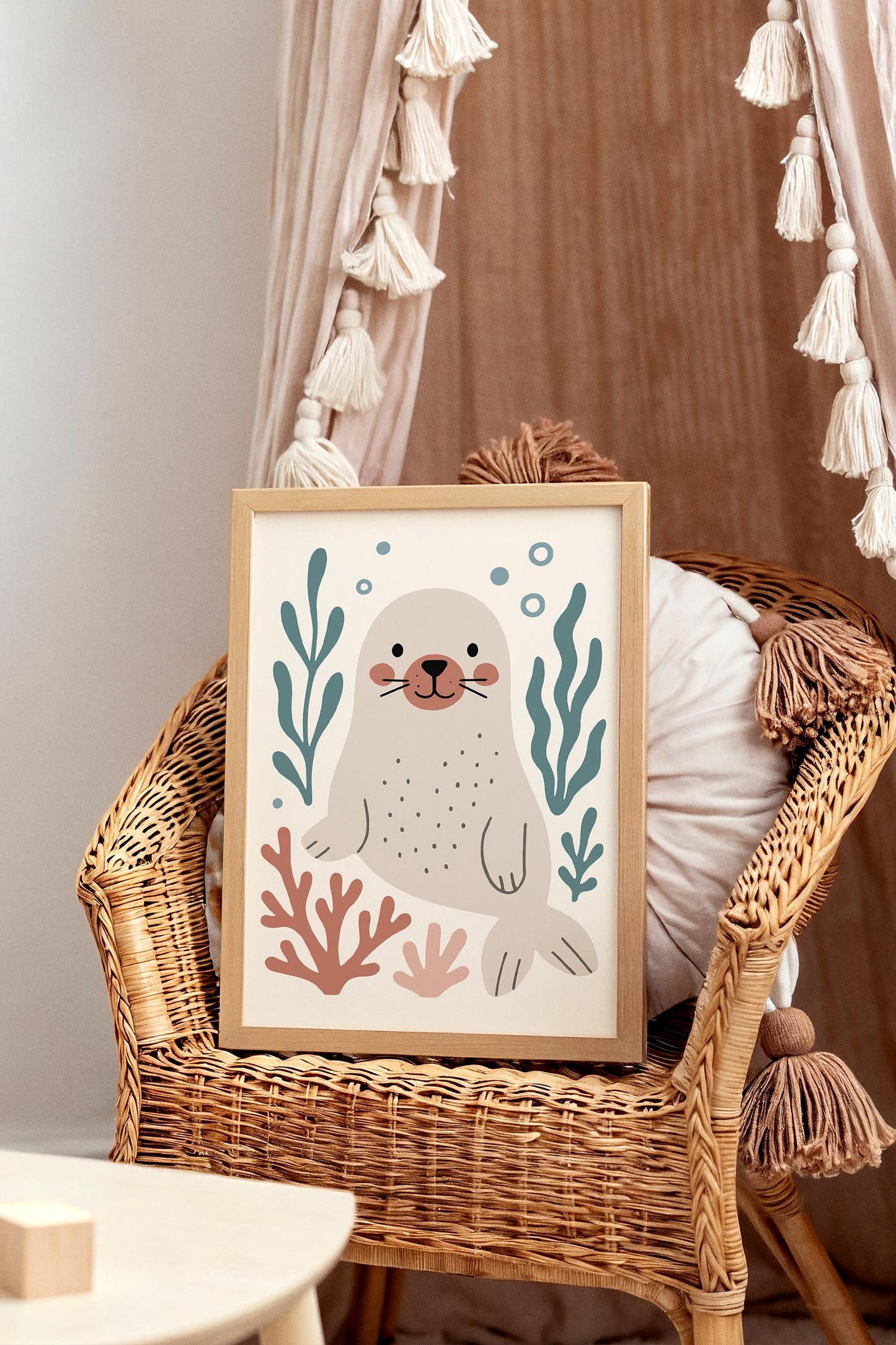 Cute Seal Poster – Kids Room Wall Art