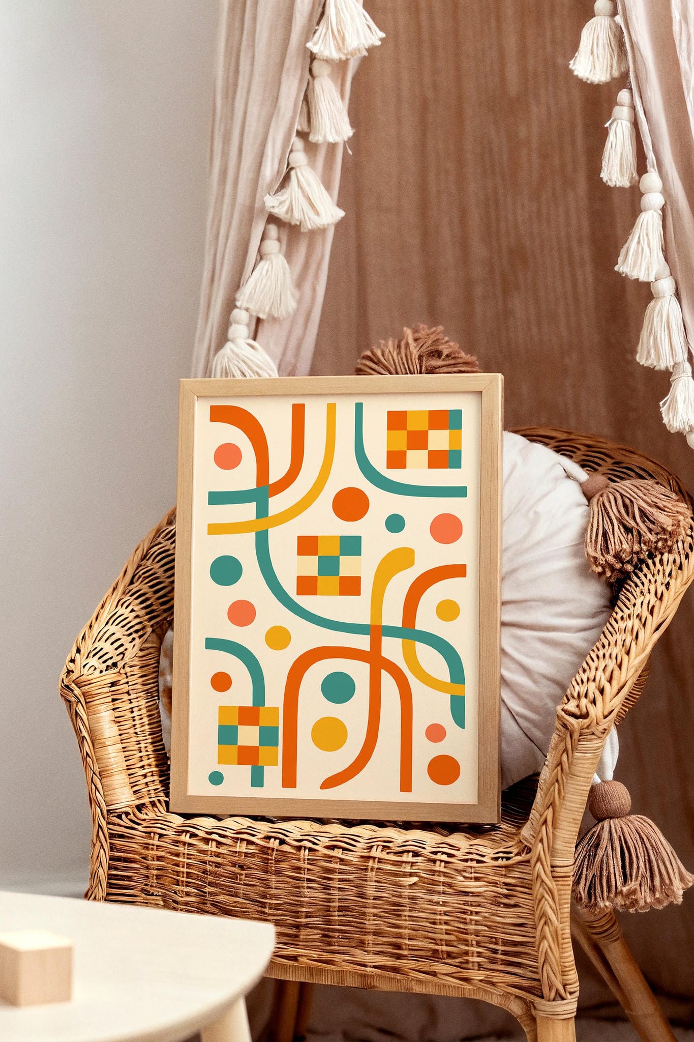 Abstract Colorful Art – Modern Kids Room Wall Decor