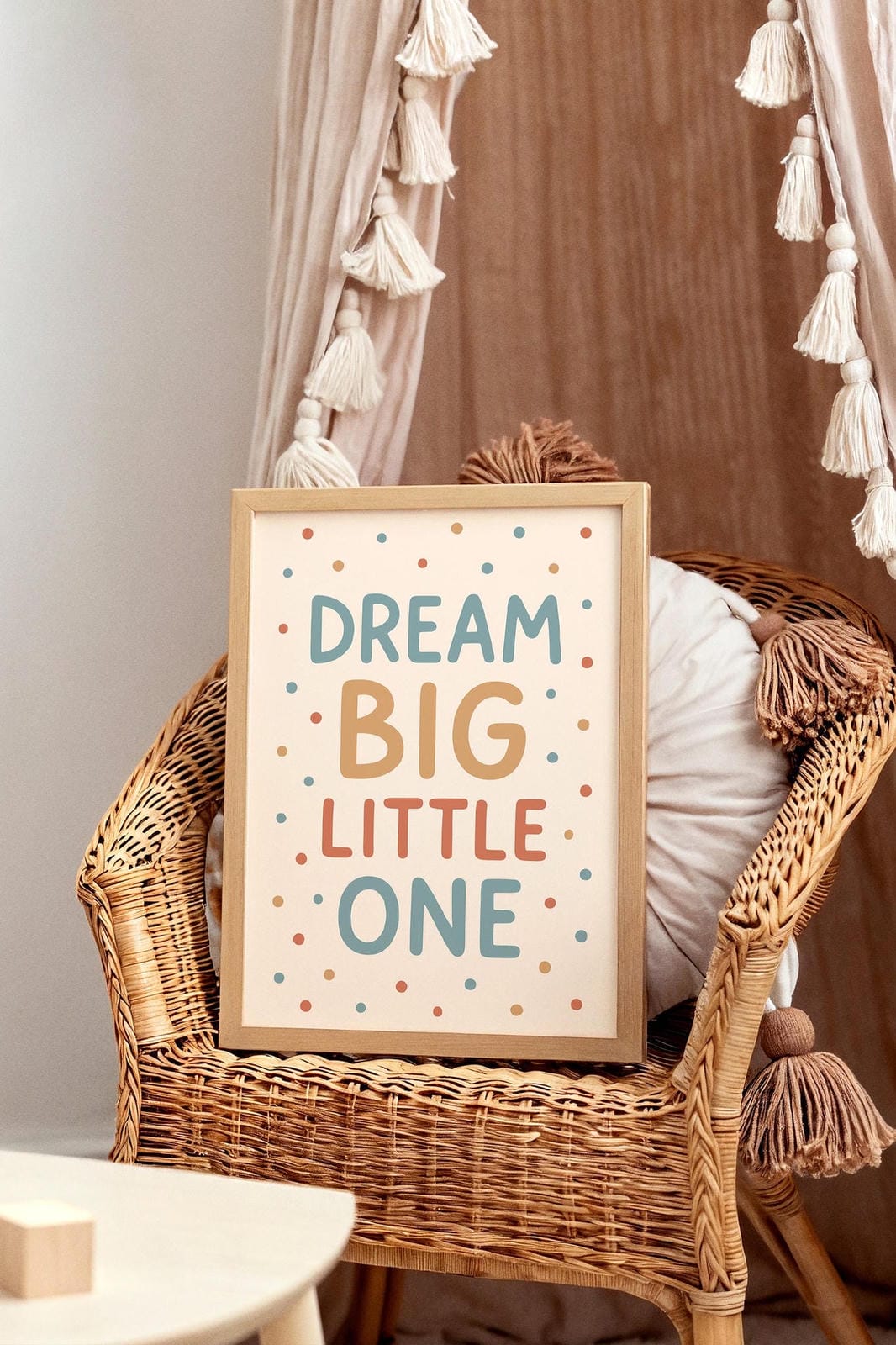 Dream Big Little One – Dotted Typography Poster