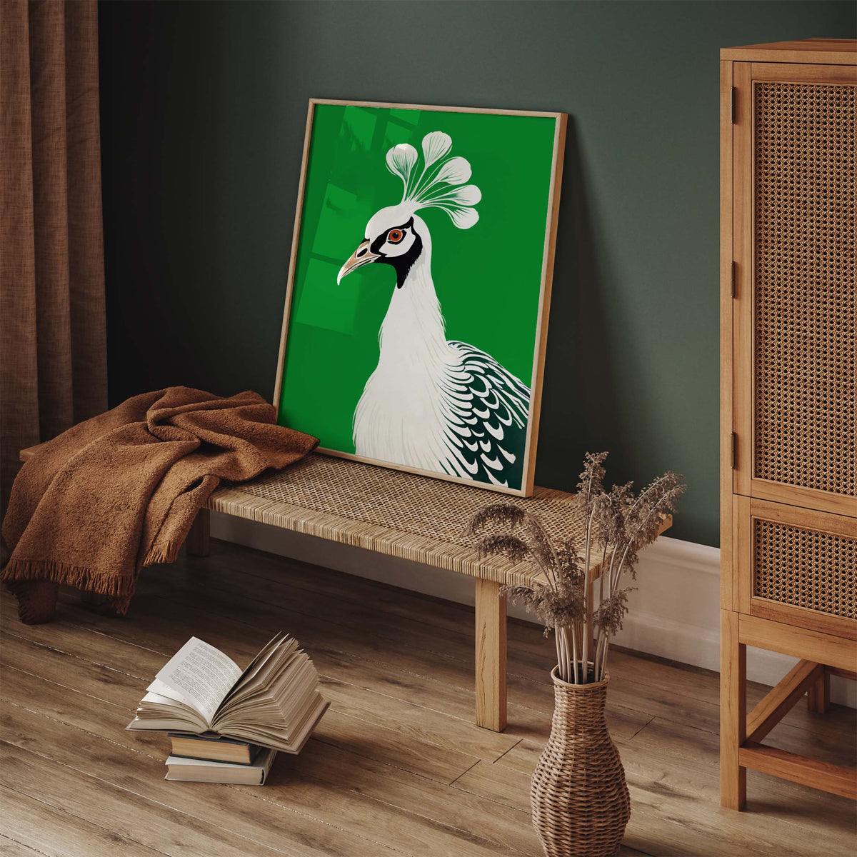 Art Deco Peacock Portrait