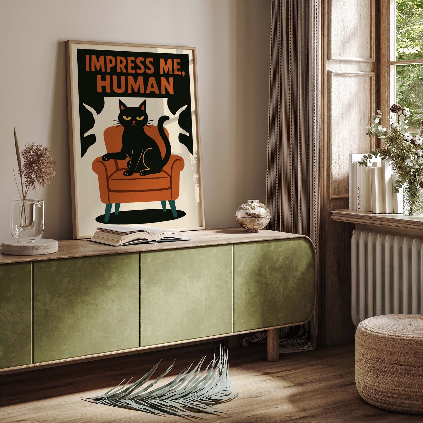 Cat Attitude Wall Art Print
