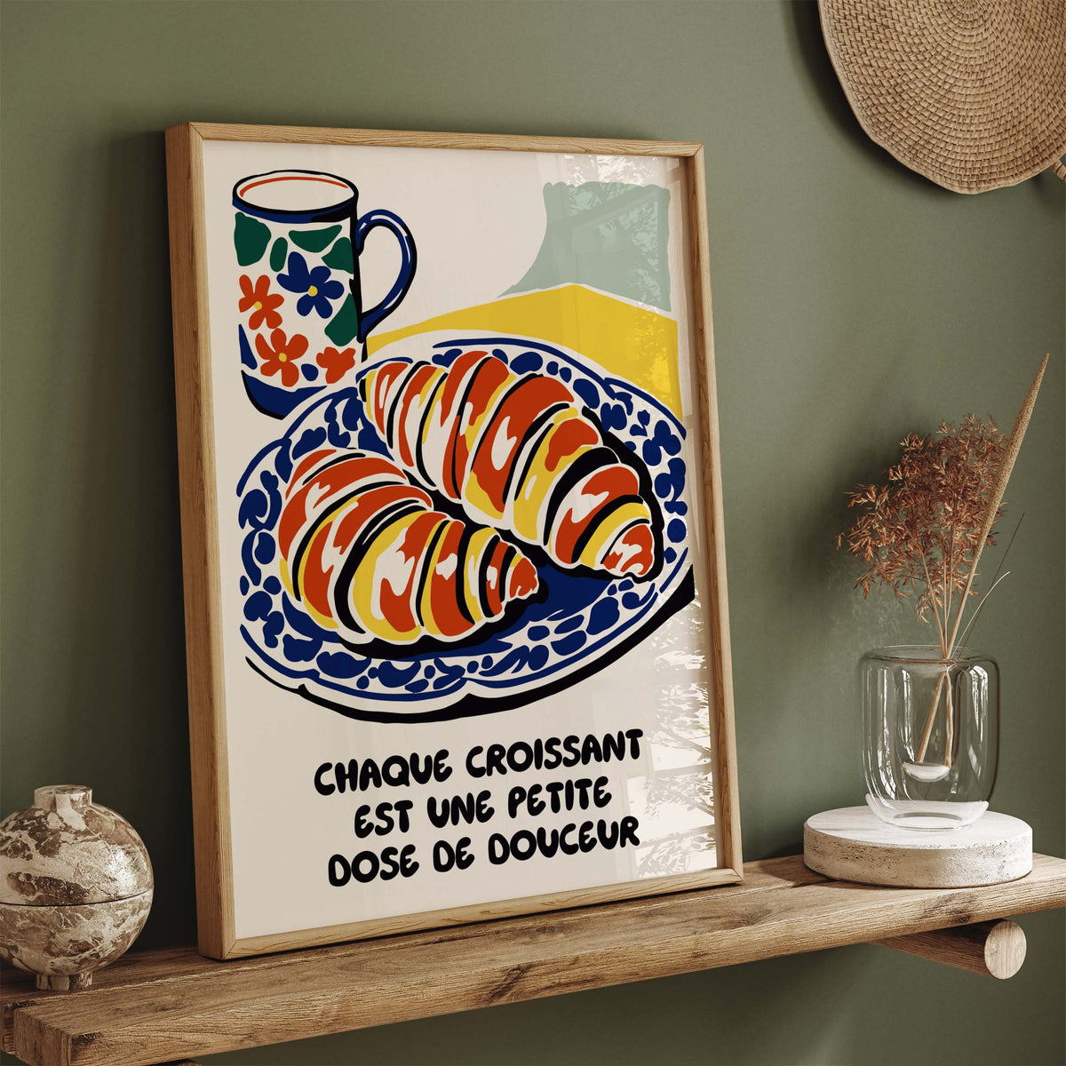 French Croissant Food Wall Art