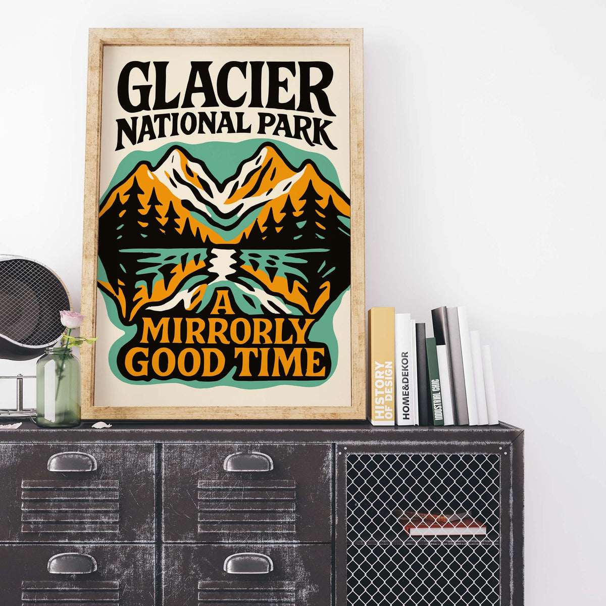 Glacier National Park Mountain Poster Print