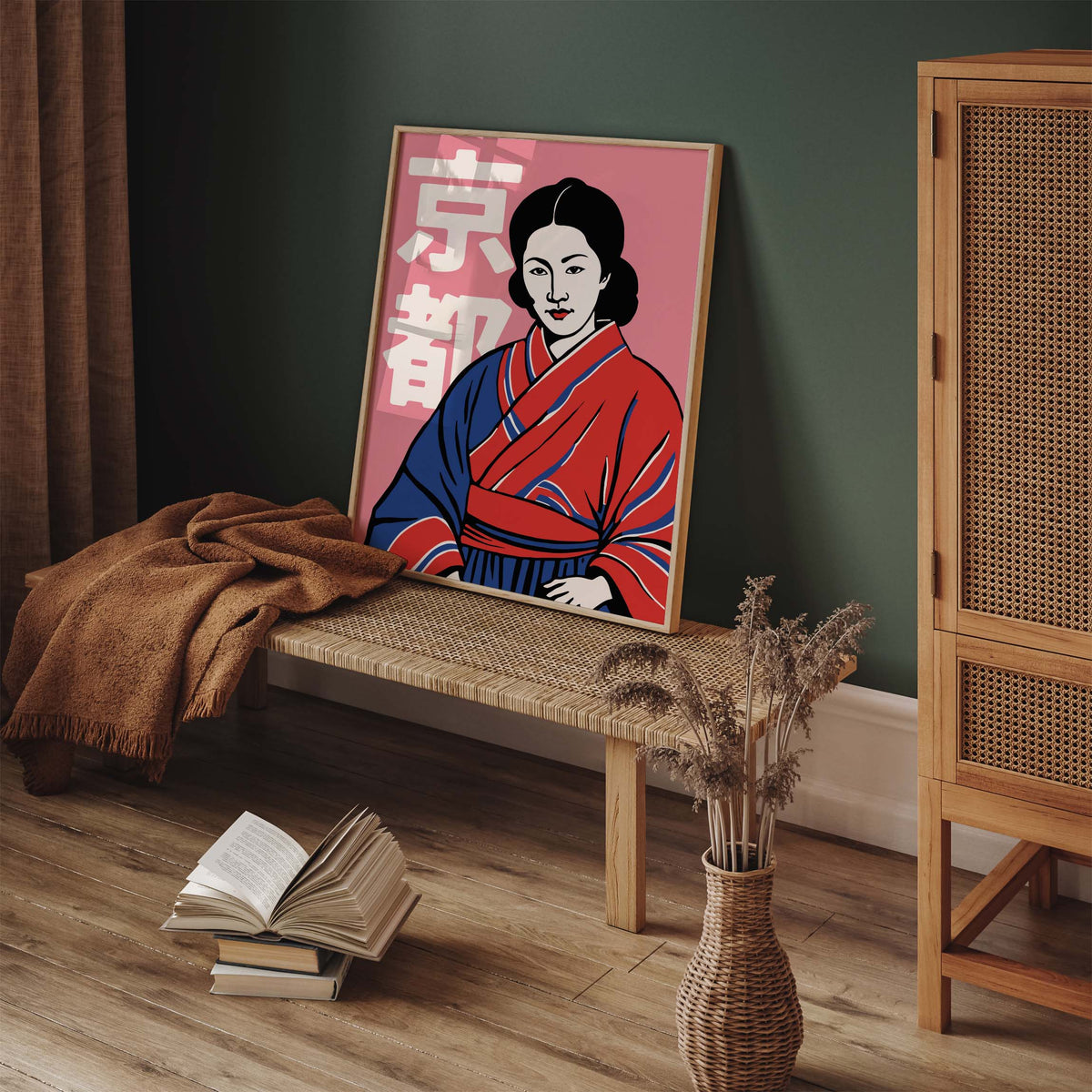 Kyoto Woman Traditional Dress Print