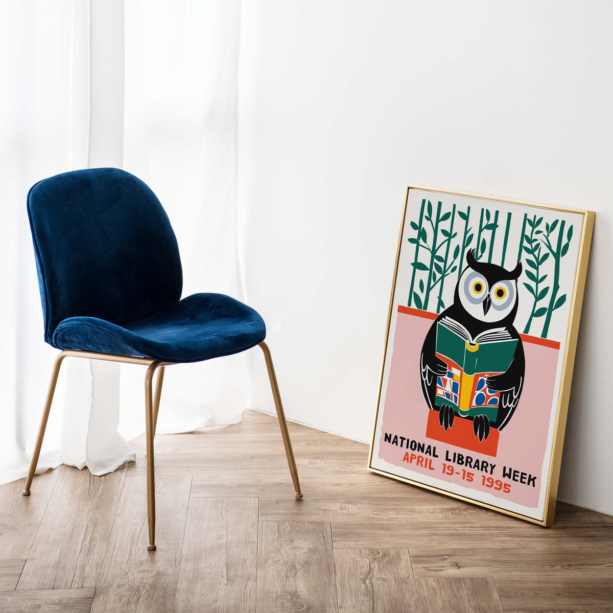 National Library Week Owl Poster