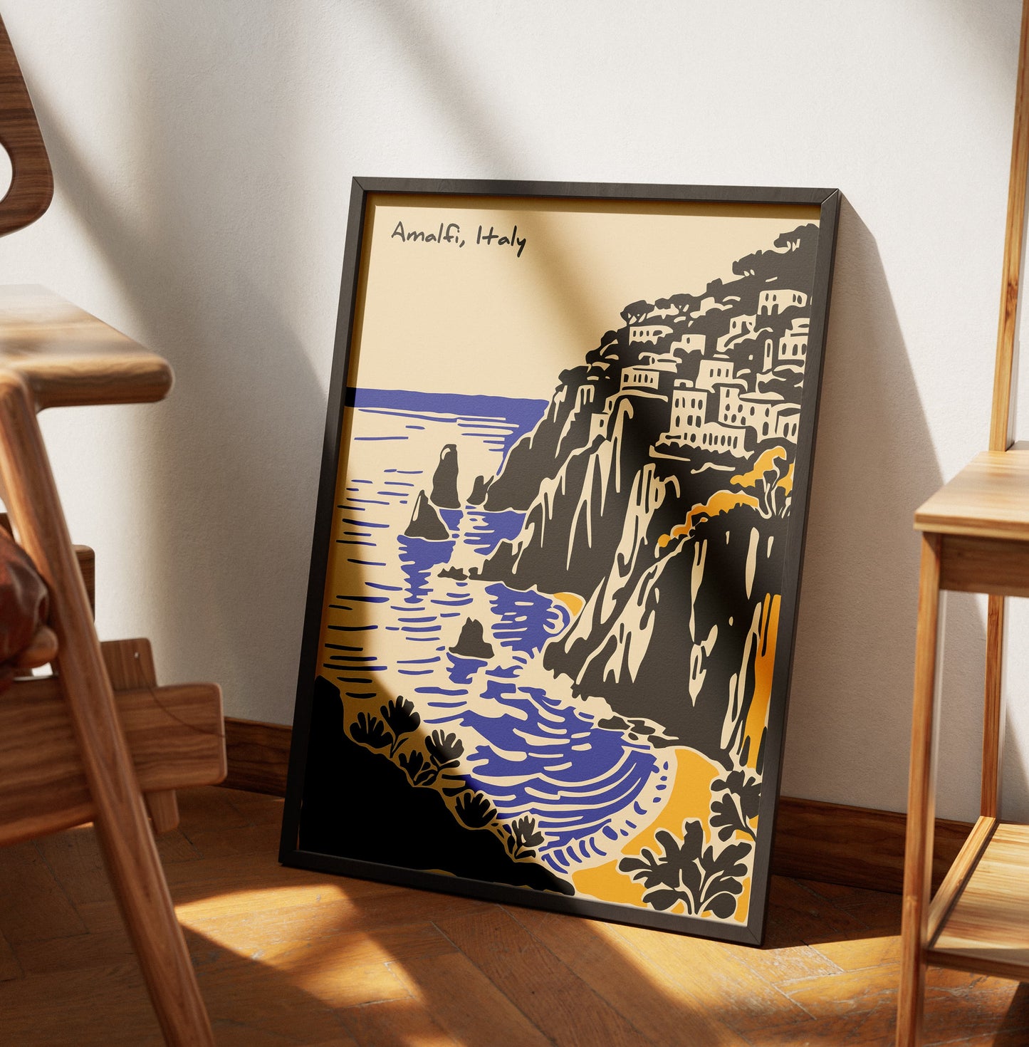 Amalfi Italy Coastal Landscape Travel Poster