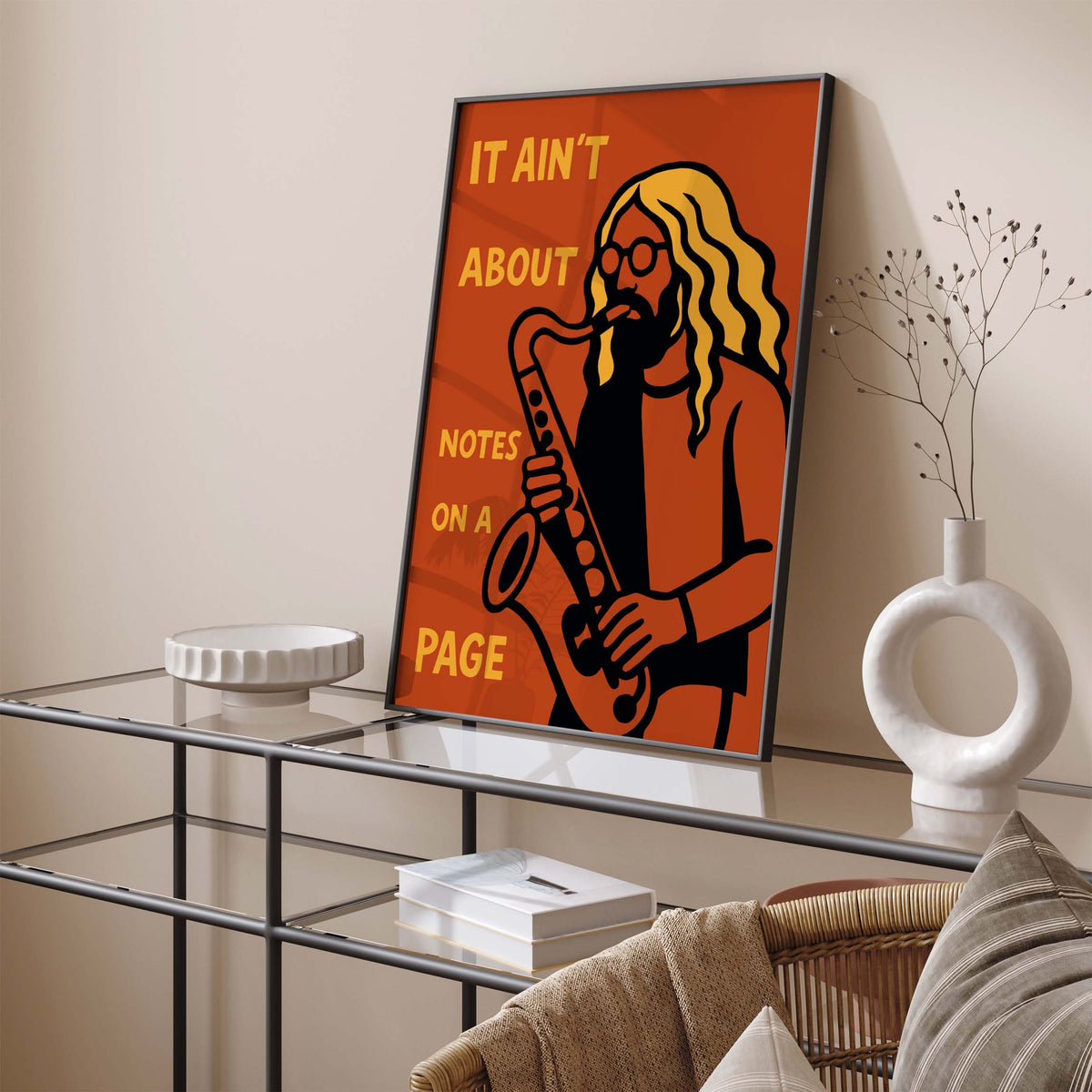 Saxophone Music Wall Print