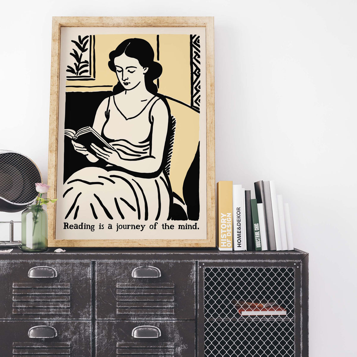 Woman Reading Book Lover Poster Print