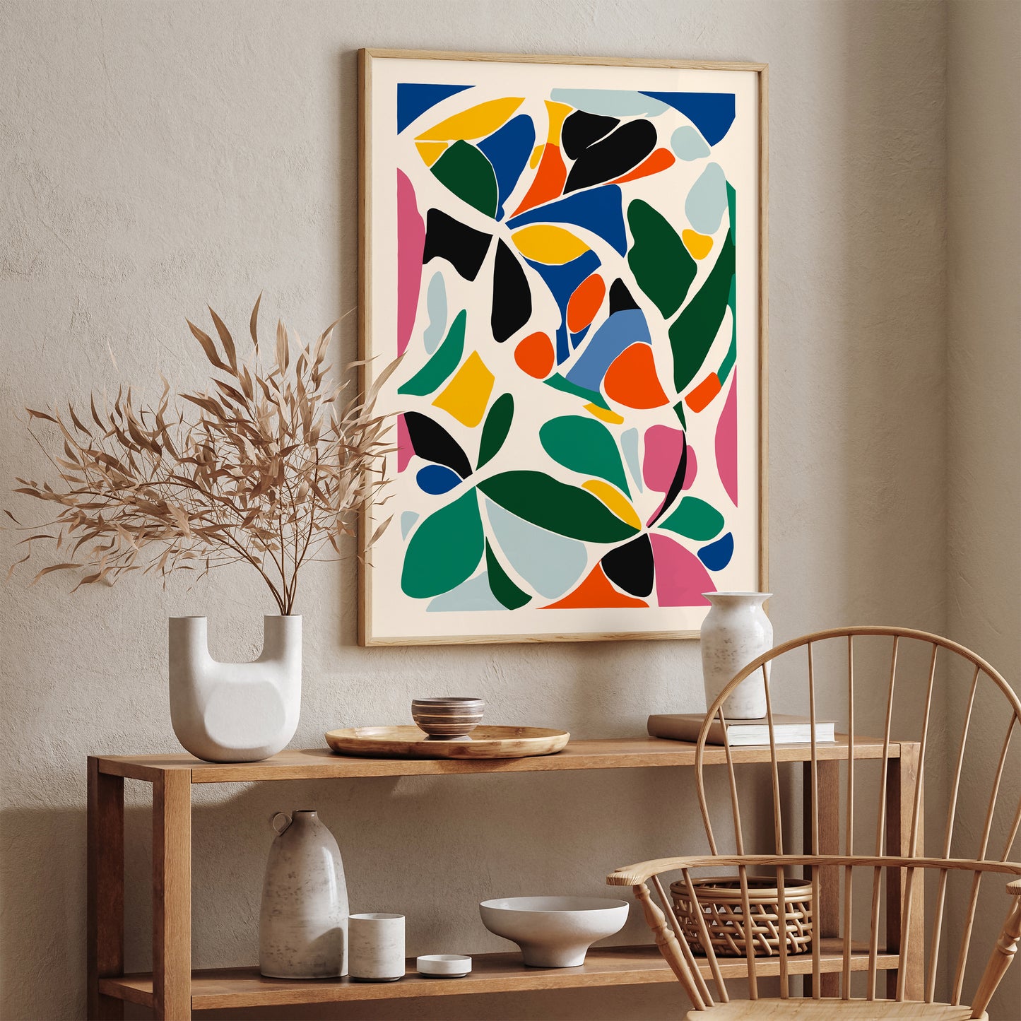 Colorful Cut Outs Abstract Wall Art