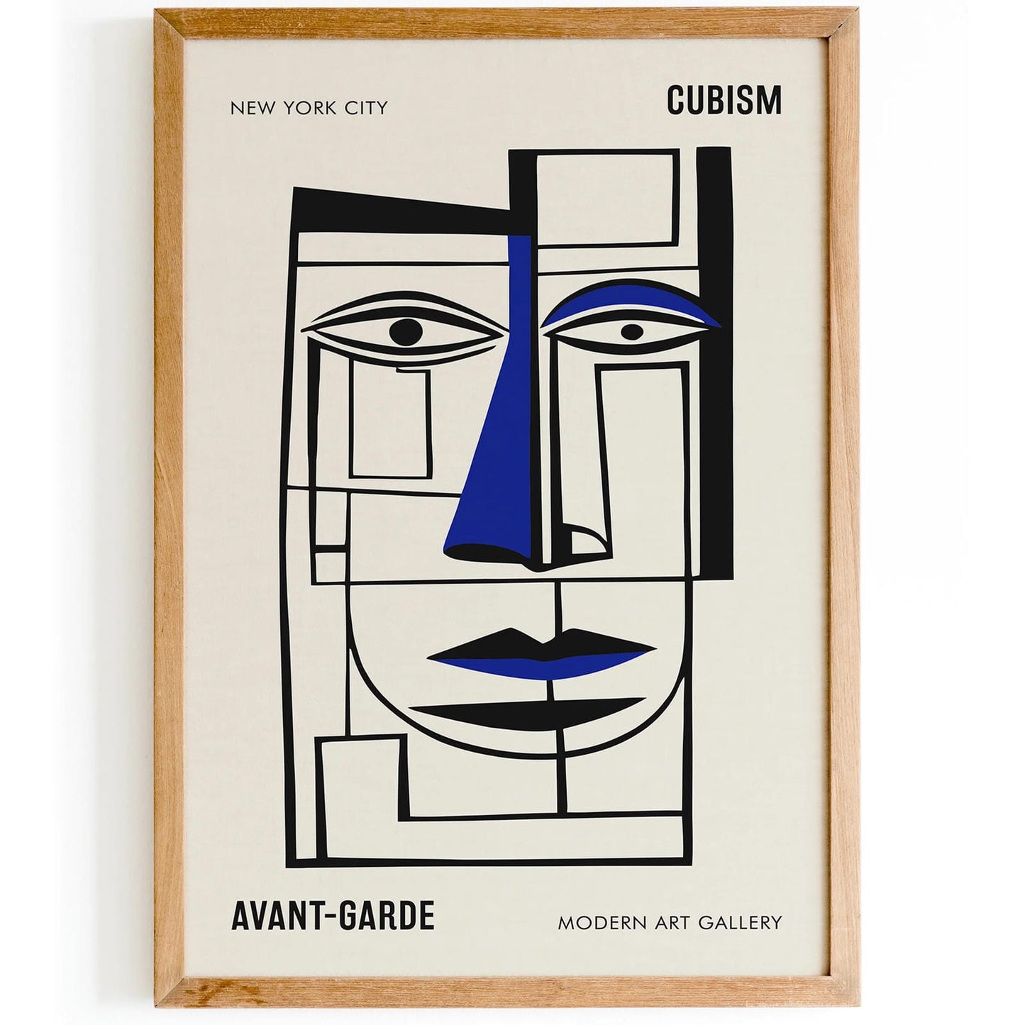Cubism Picasso Inspired Face Poster