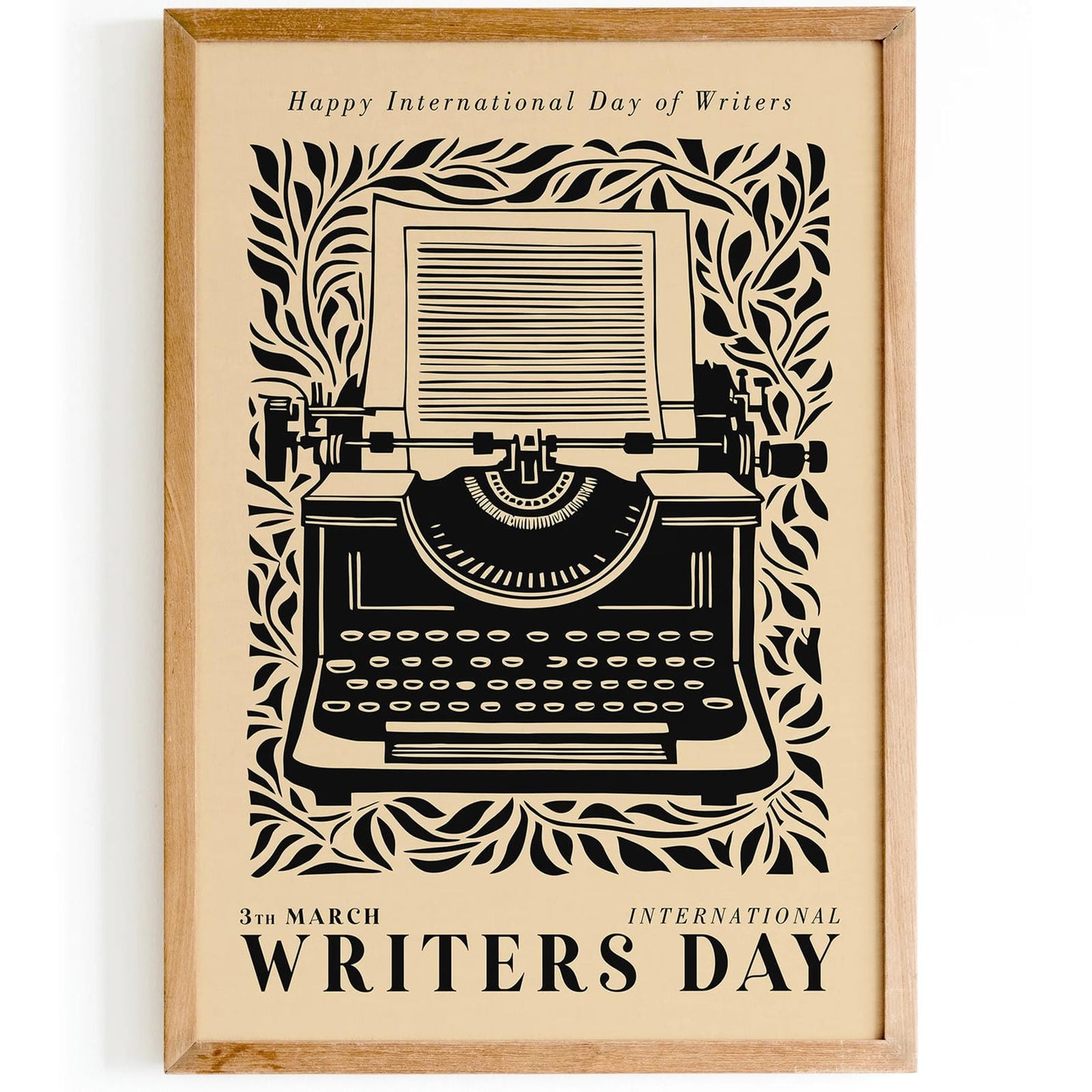 International Writers Day Vintage Poster